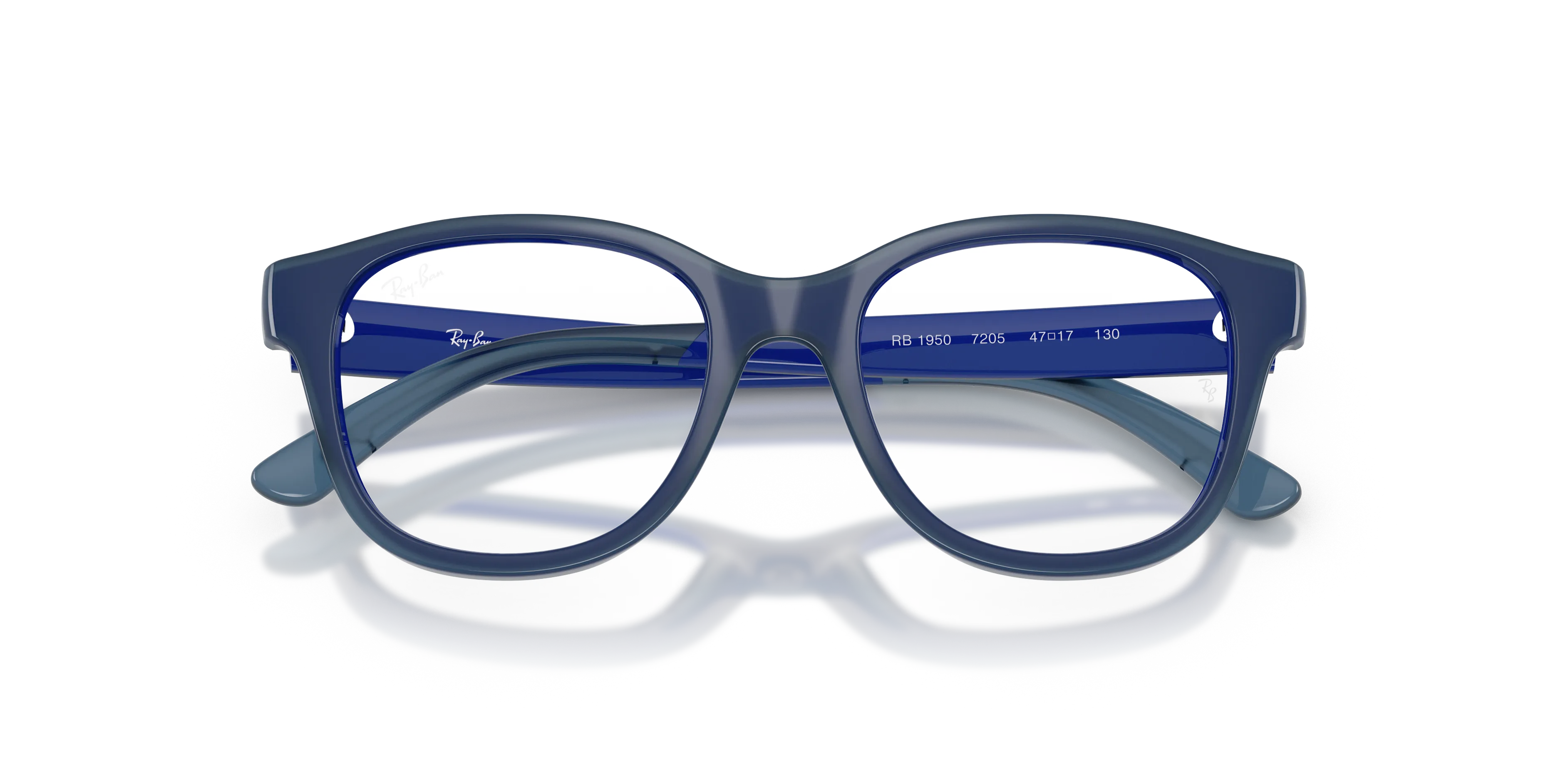 Ray - Ban RY1950 7205 Montature da vista Iniettato Blu Trasparente Squadrata Normale - immagine 2
