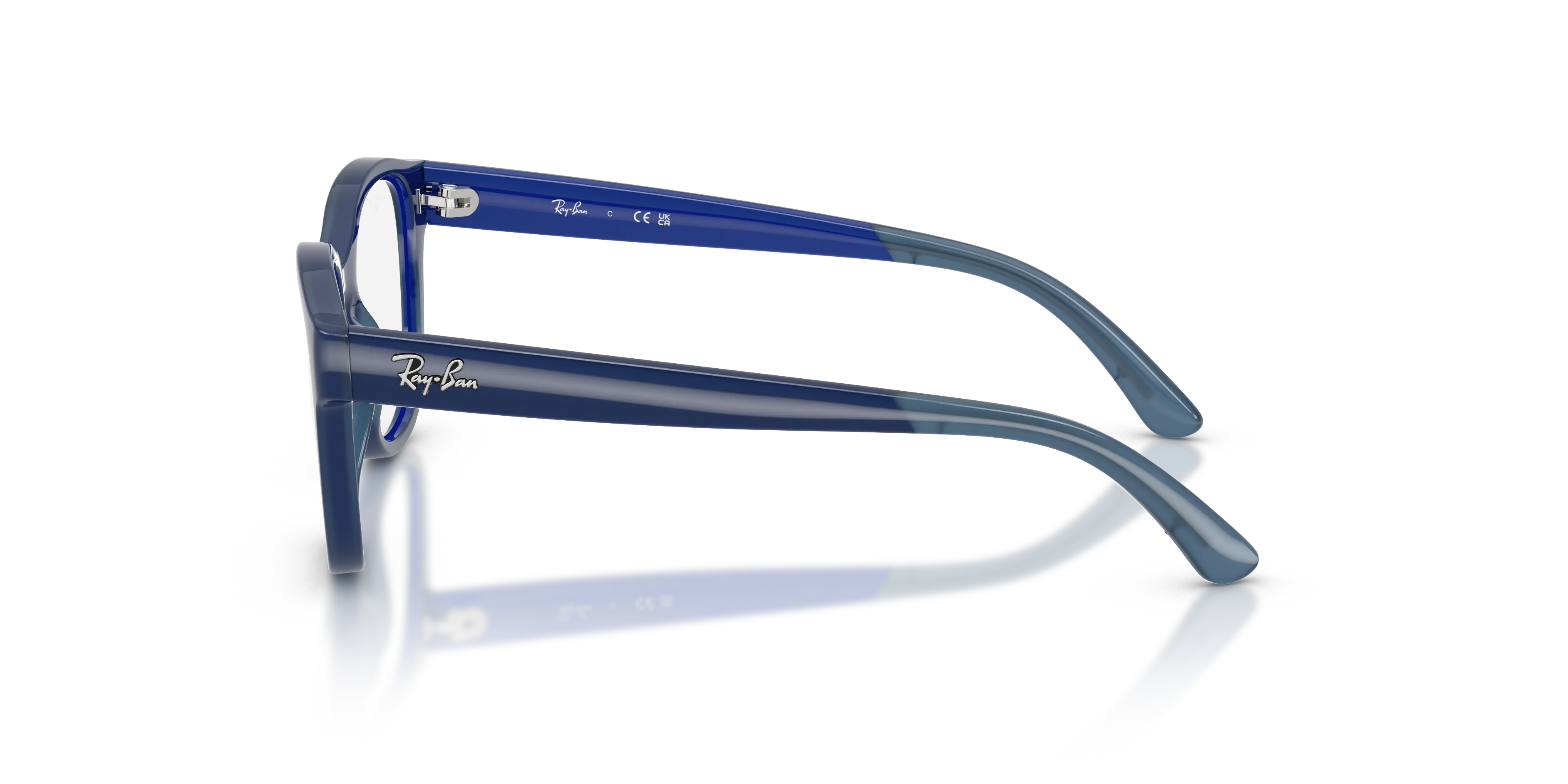Ray - Ban RY1950 7205 Montature da vista Iniettato Blu Trasparente Squadrata Normale - immagine 4