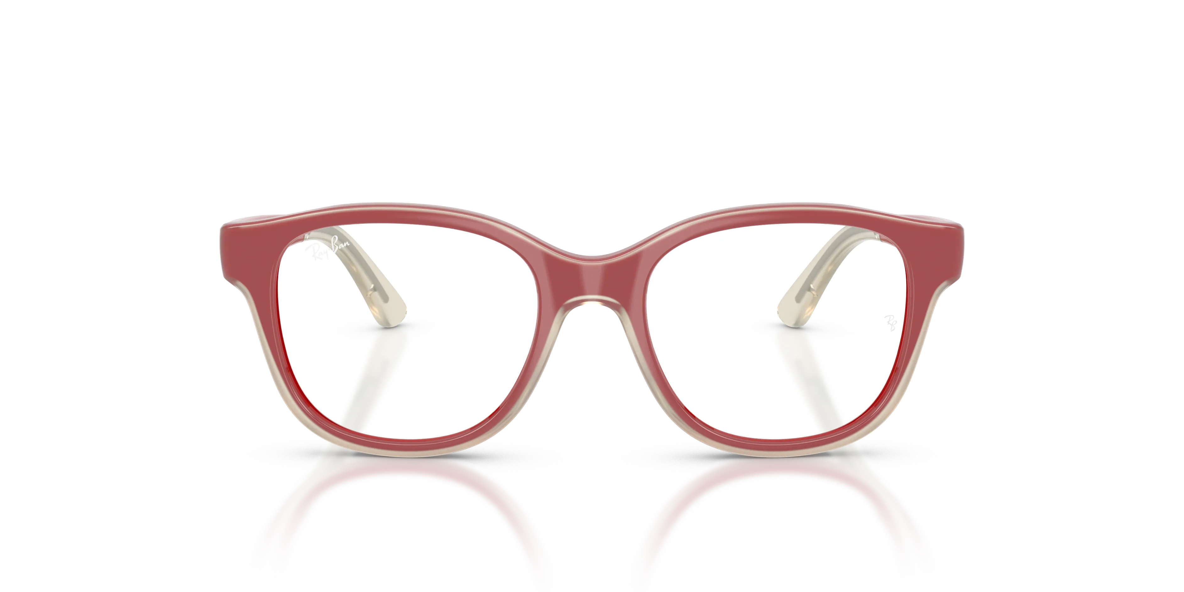 Ray - Ban RY1950 7204 Montature da vista Iniettato Rosso Trasparente Squadrata Normale - immagine 3