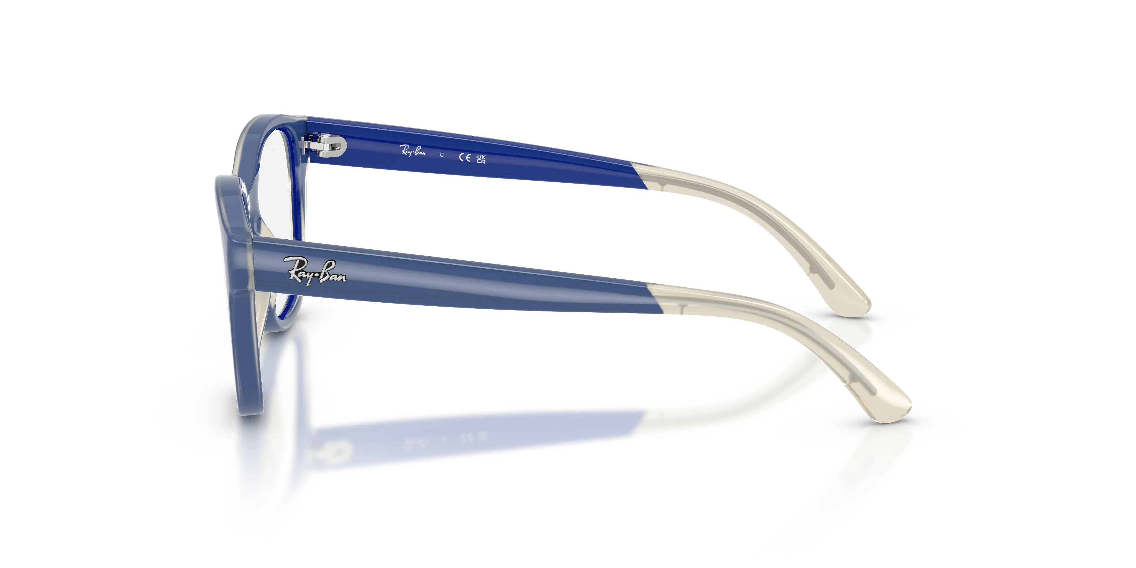 Ray - Ban RY1950 7203 Montature da vista Iniettato Blu Trasparente Squadrata Normale - immagine 4