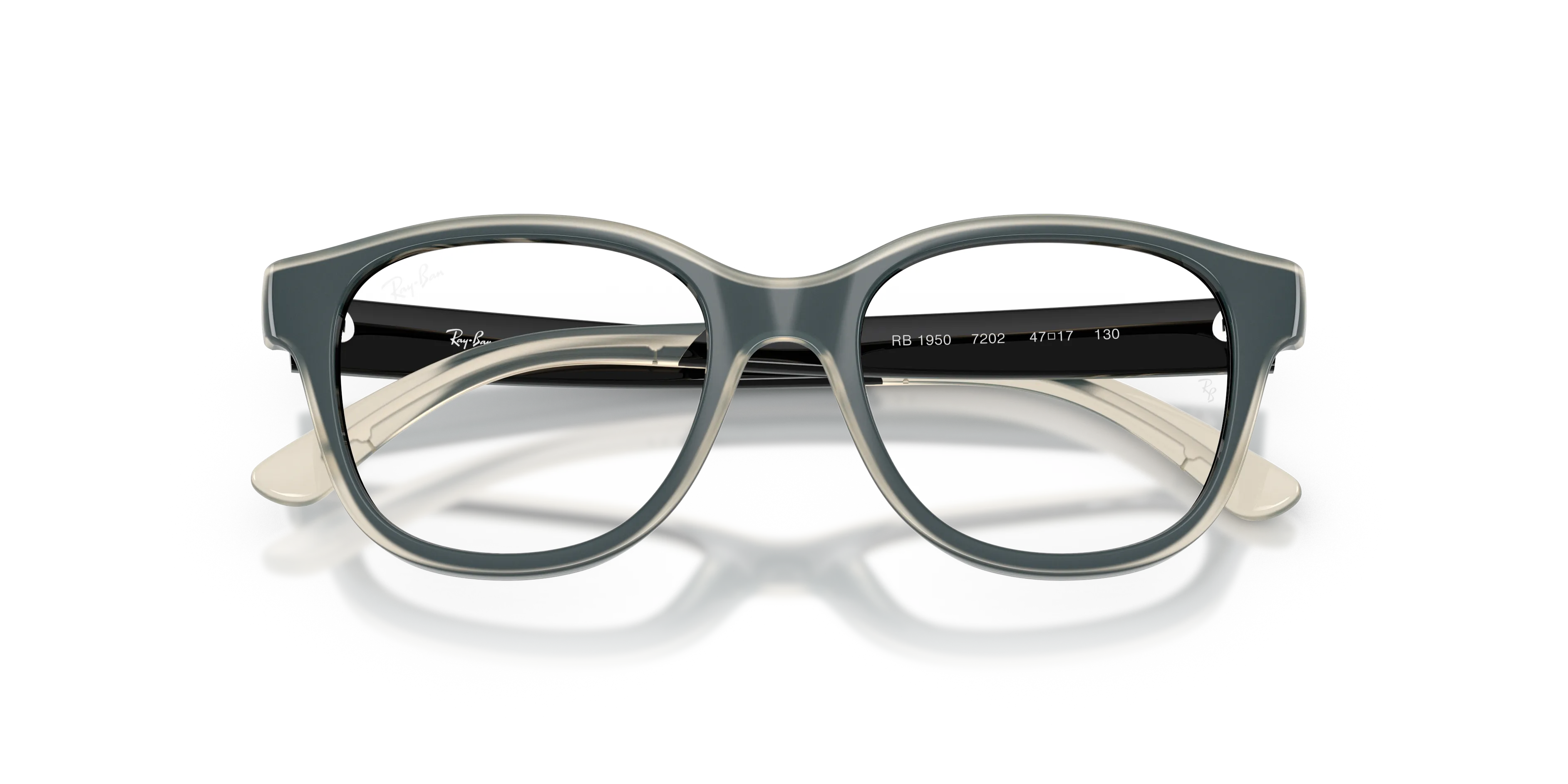 Ray - Ban RY1950 7202 Montature da vista Iniettato Nero Trasparente Squadrata Normale - immagine 2