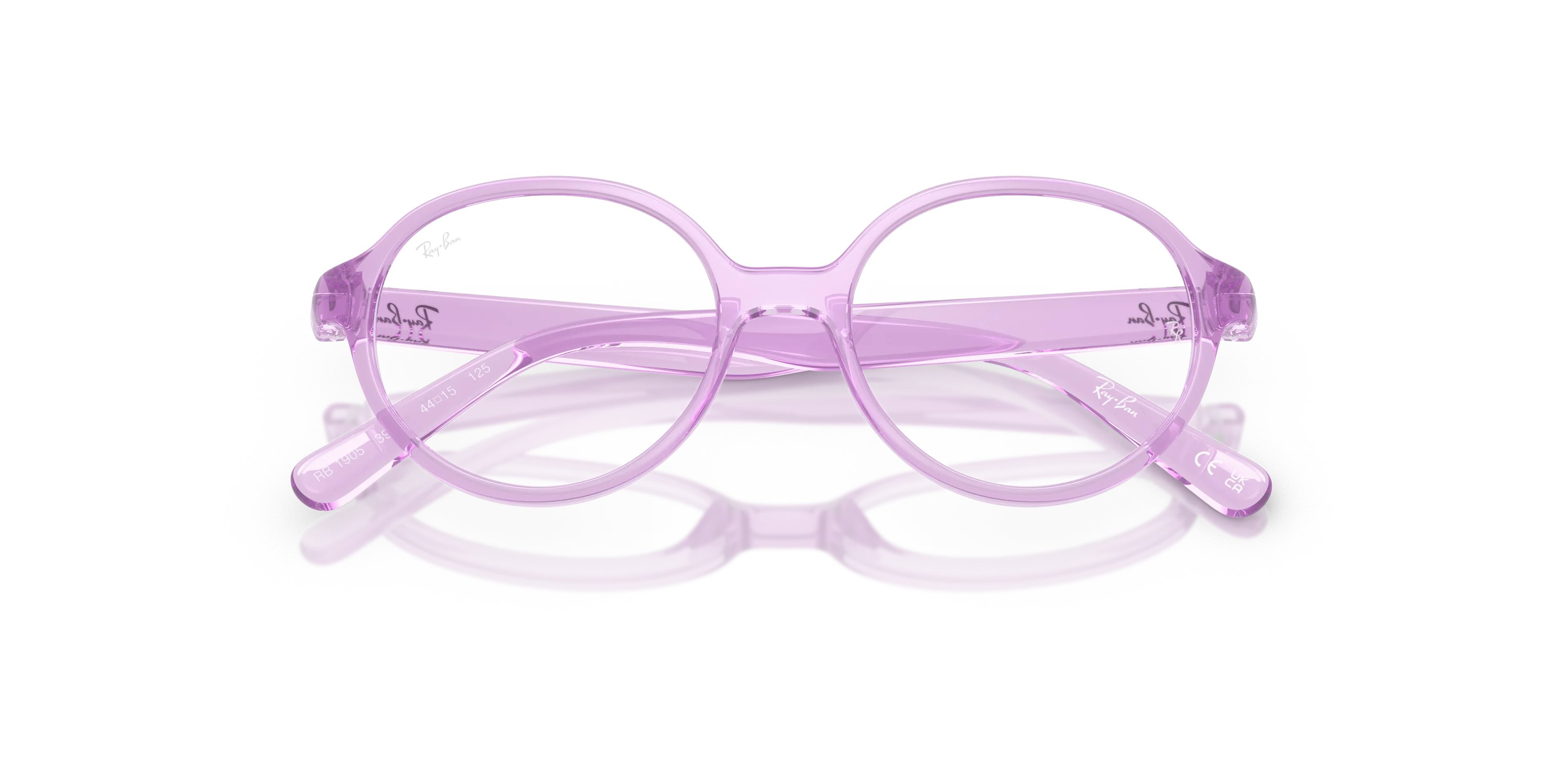 Ray - Ban RY1905 3985 Montature da vista Iniettato Viola Trasparente Pantos Normale - immagine 2