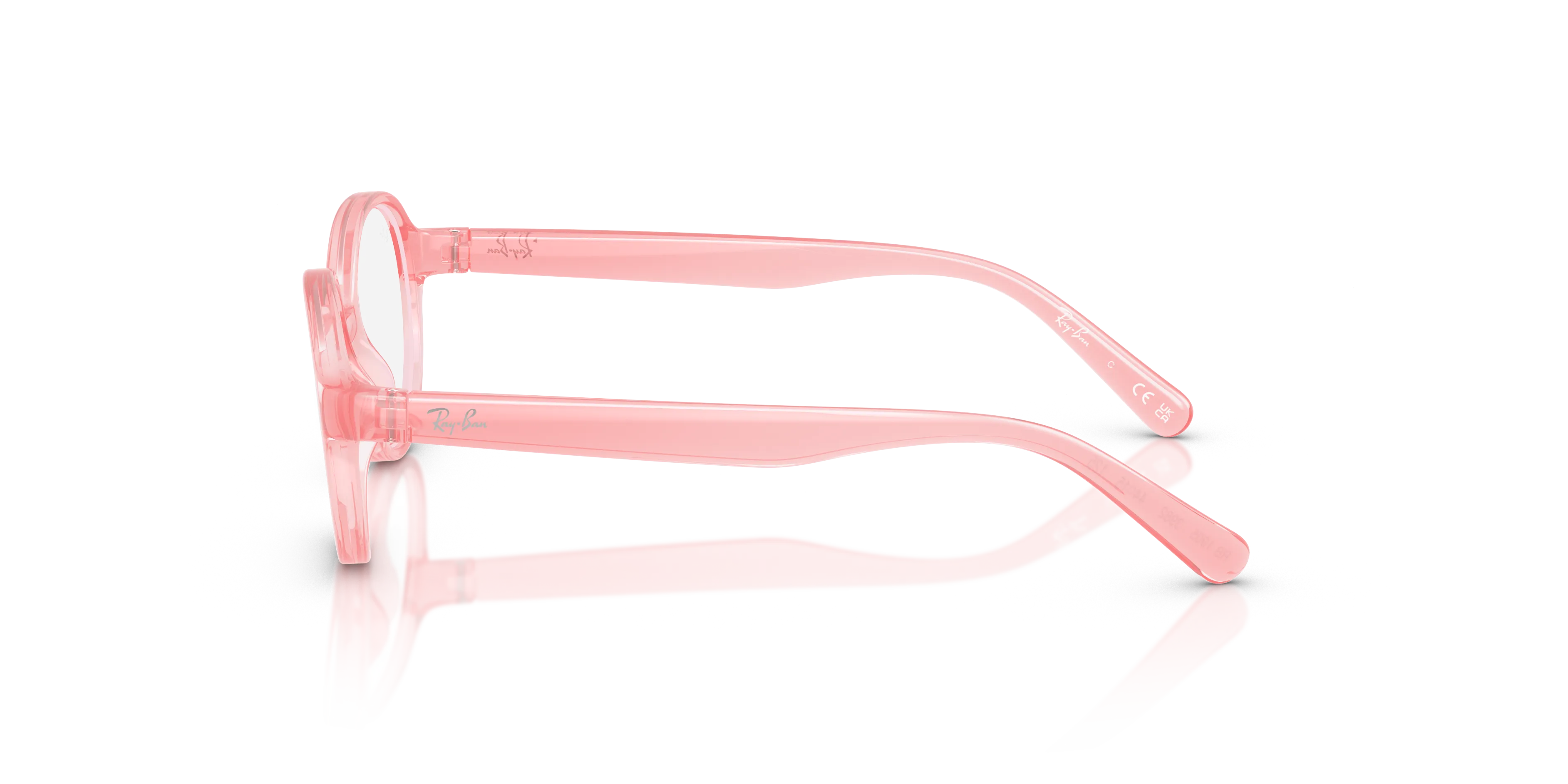Ray - Ban RY1905 3982 Montature da vista Iniettato Rosa Trasparente Pantos Normale - immagine 4