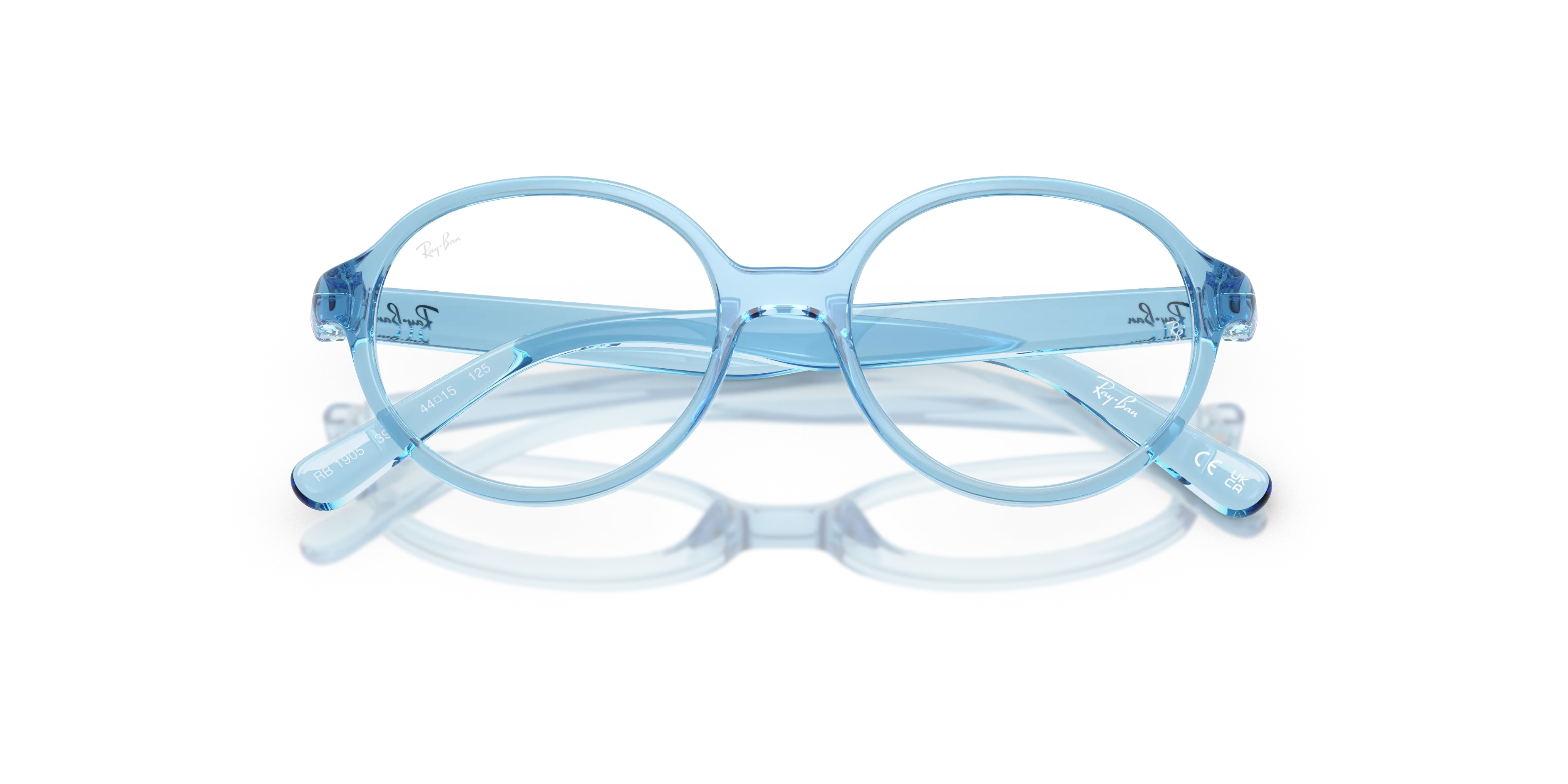 Ray - Ban RY1905 3981 Montature da vista Iniettato Blu Trasparente Pantos Normale - immagine 2