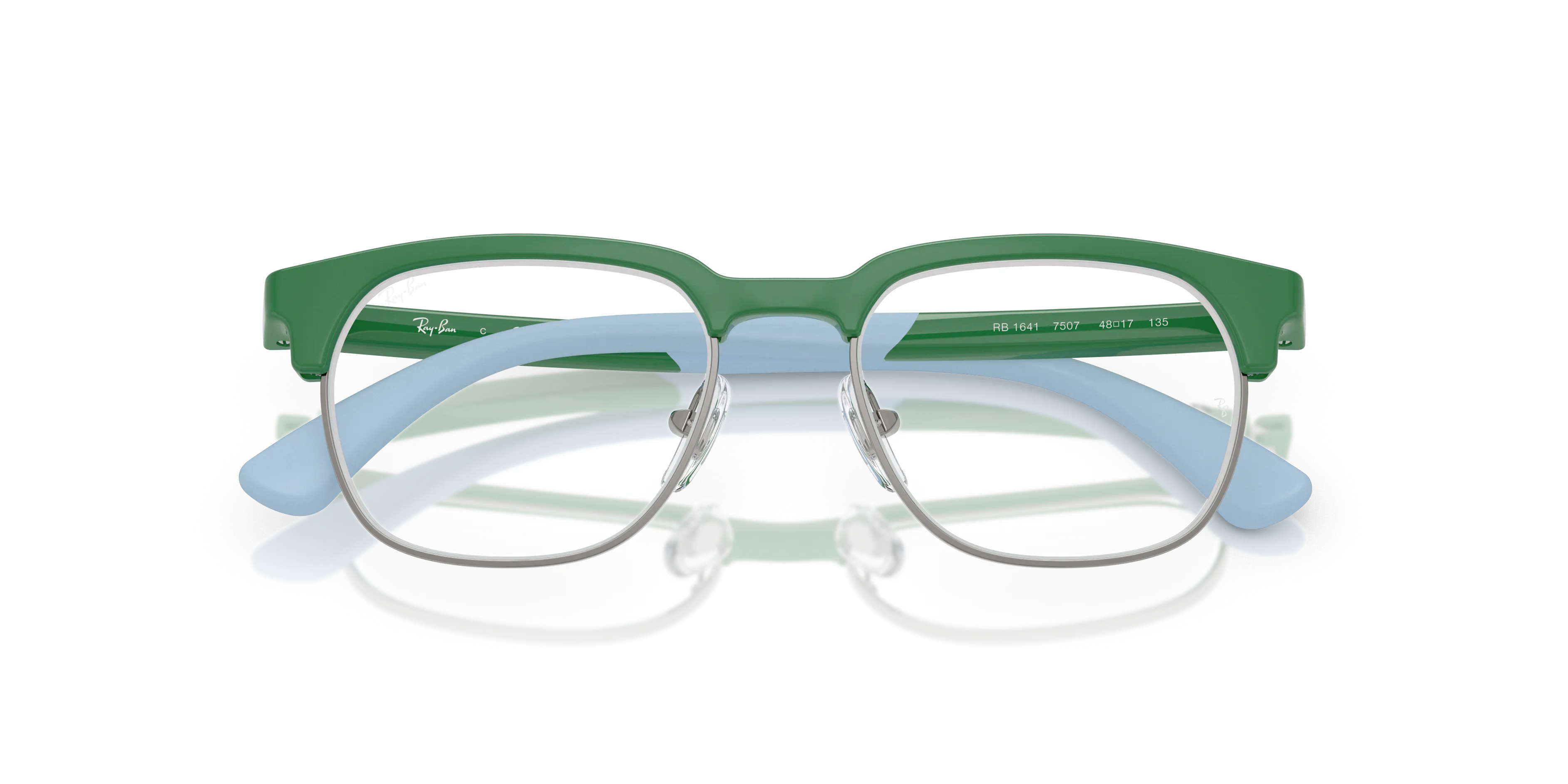 Ray - Ban RY1641 7507 Montature da vista Iniettato Verde Trasparente Squadrata Normale - immagine 2