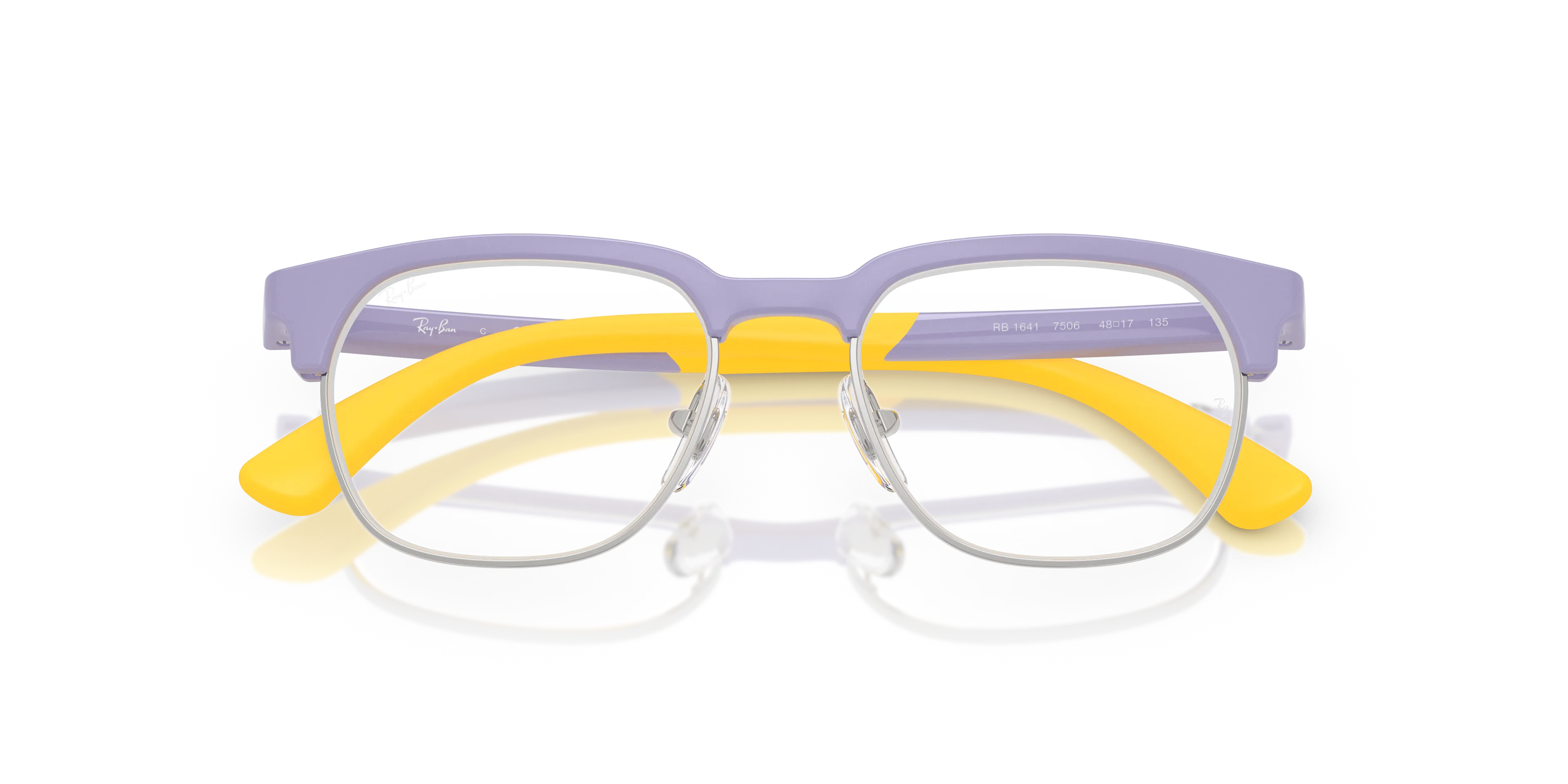 Ray - Ban RY1641 7506 Montature da vista Iniettato Viola Trasparente Squadrata Normale - immagine 2