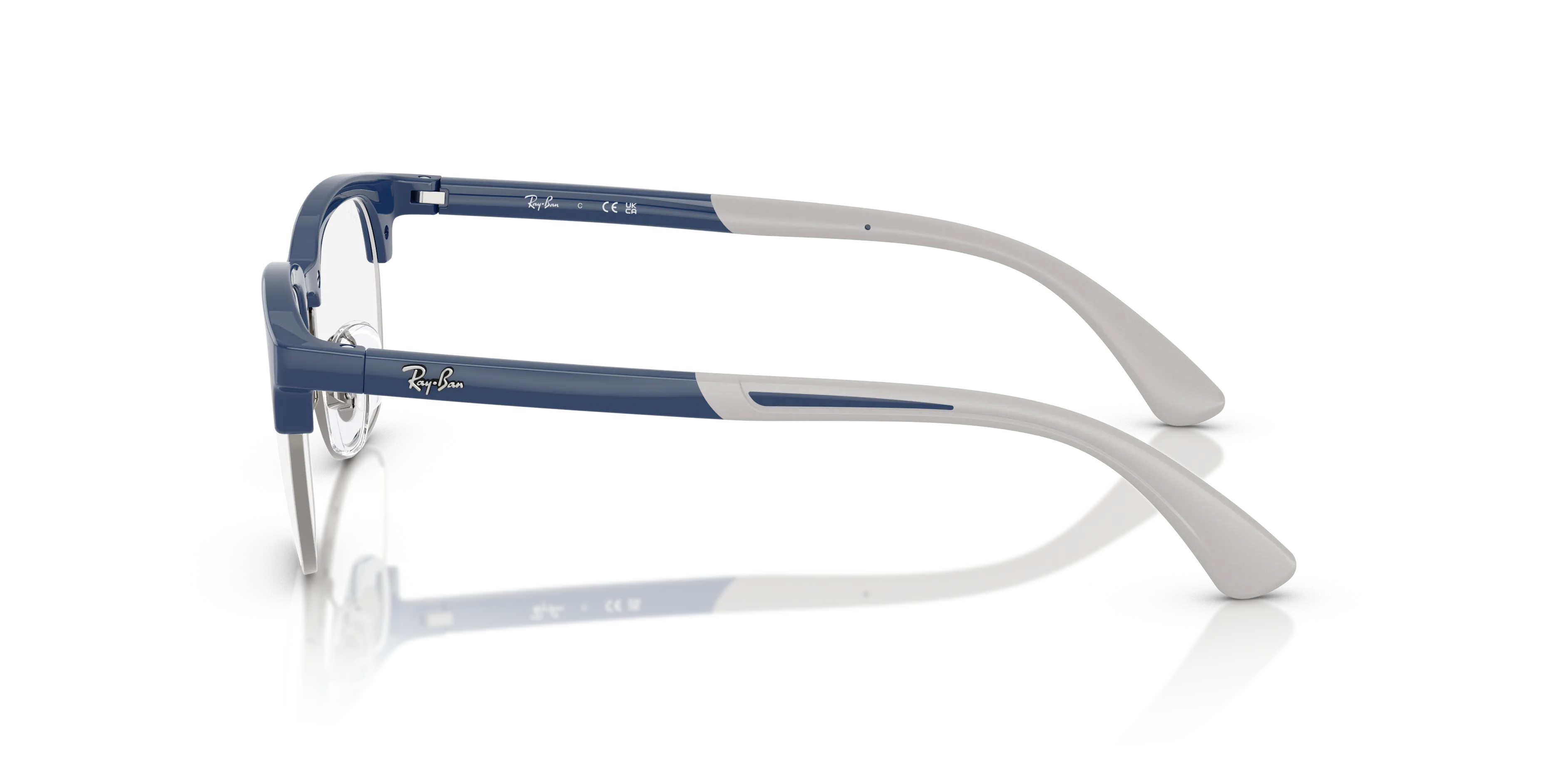 Ray - Ban RY1641 7505 Montature da vista Iniettato Blu Trasparente Squadrata Normale - immagine 4
