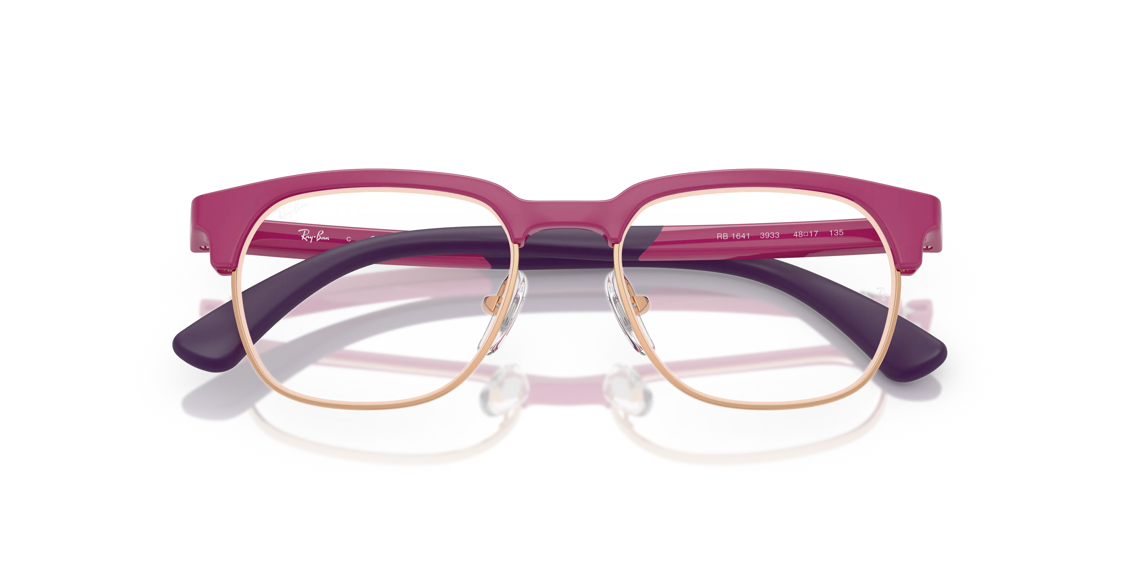 Ray - Ban RY1641 3933 Montature da vista Iniettato Viola Trasparente Squadrata Normale - immagine 2