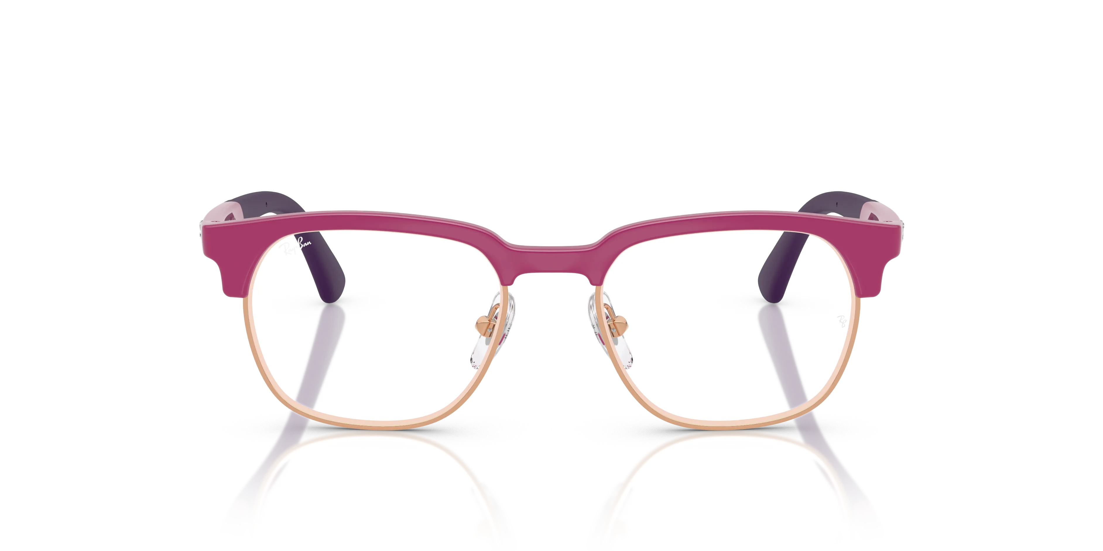 Ray - Ban RY1641 3933 Montature da vista Iniettato Viola Trasparente Squadrata Normale - immagine 3
