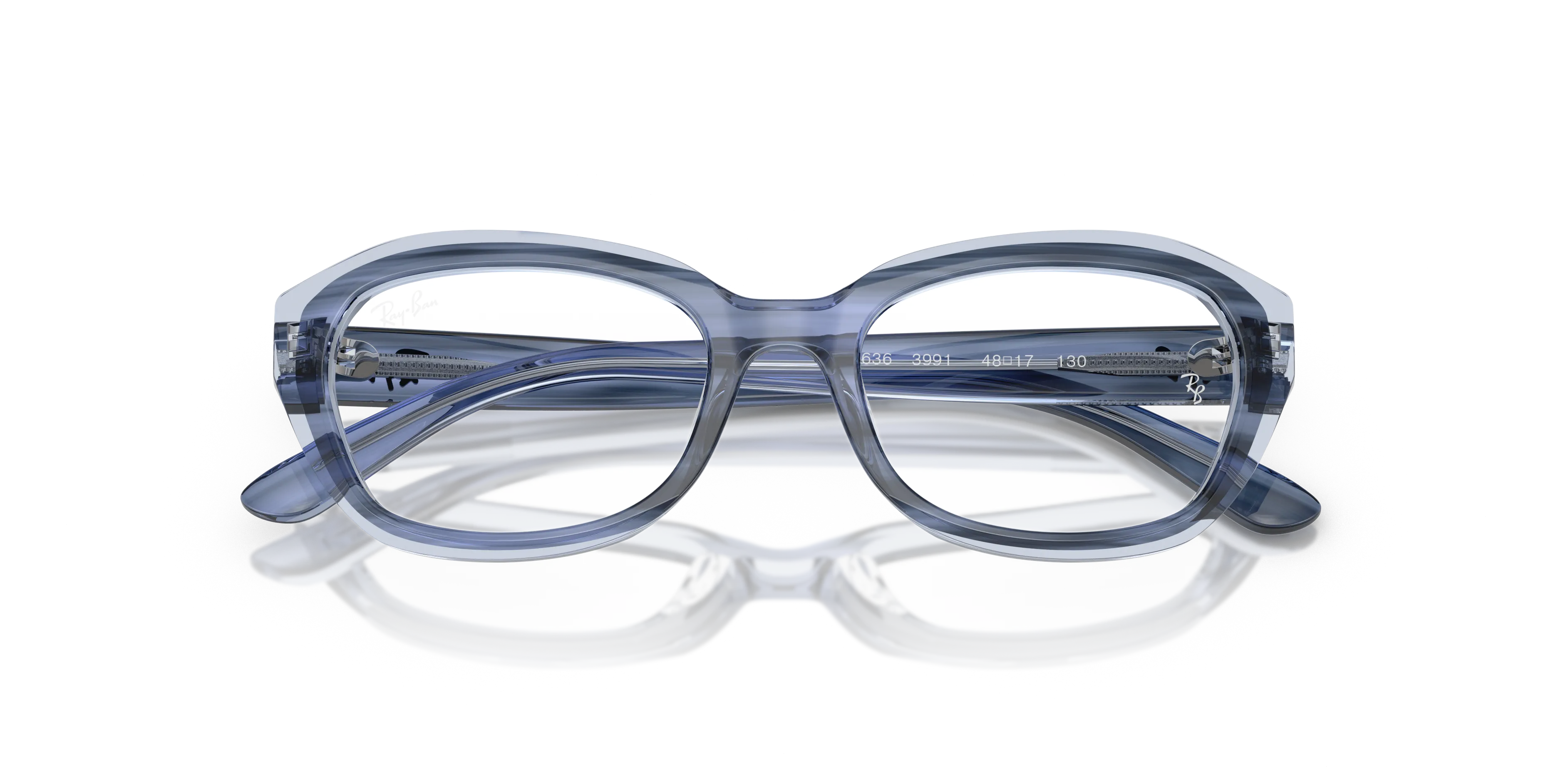 Ray - Ban RY1636 3991 Montature da vista Acetato Blu Trasparente Geometrica Normale - immagine 2