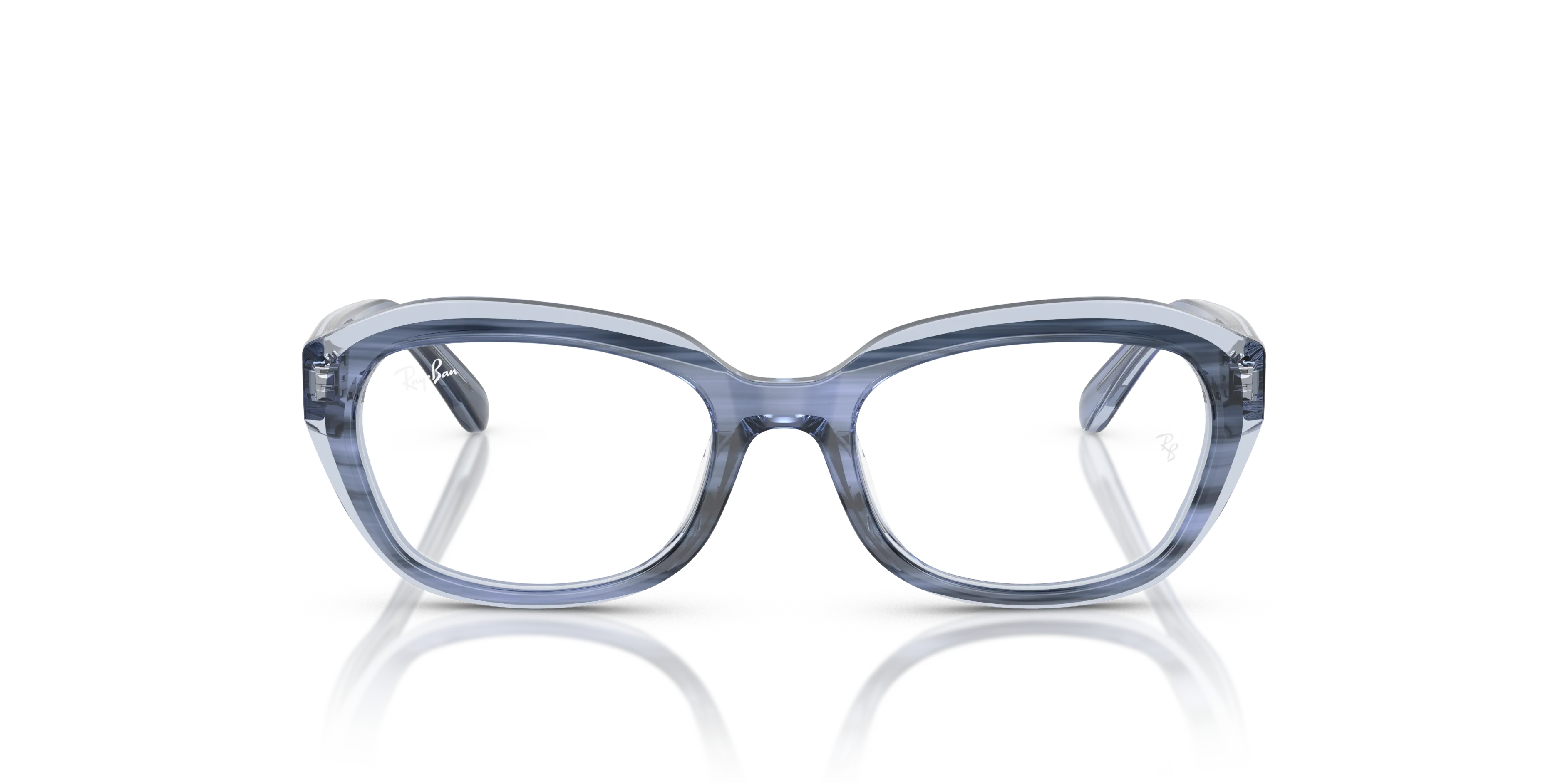 Ray - Ban RY1636 3991 Montature da vista Acetato Blu Trasparente Geometrica Normale - immagine 3