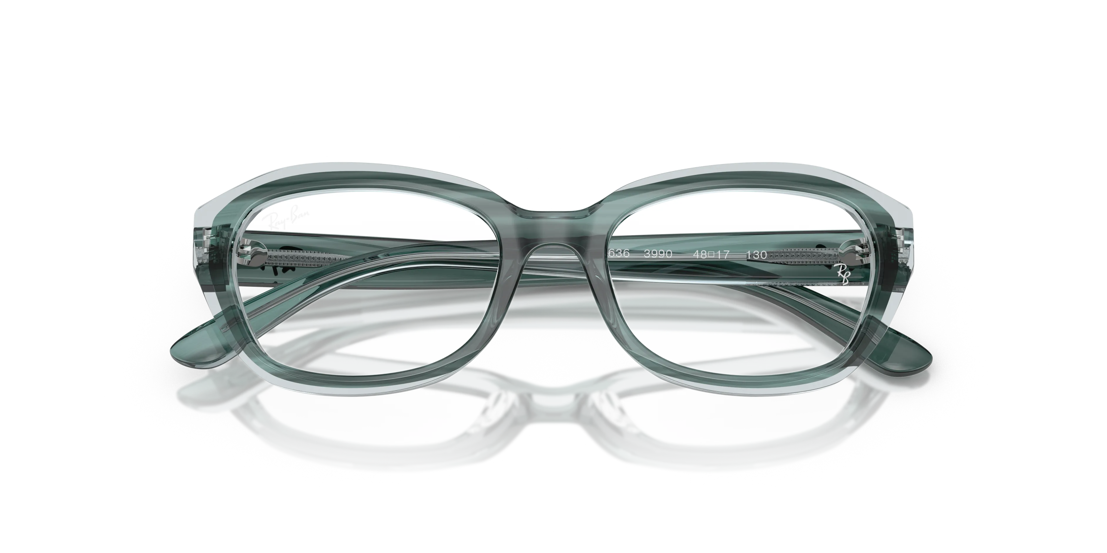 Ray - Ban RY1636 3990 Montature da vista Acetato Verde Trasparente Geometrica Normale - immagine 2