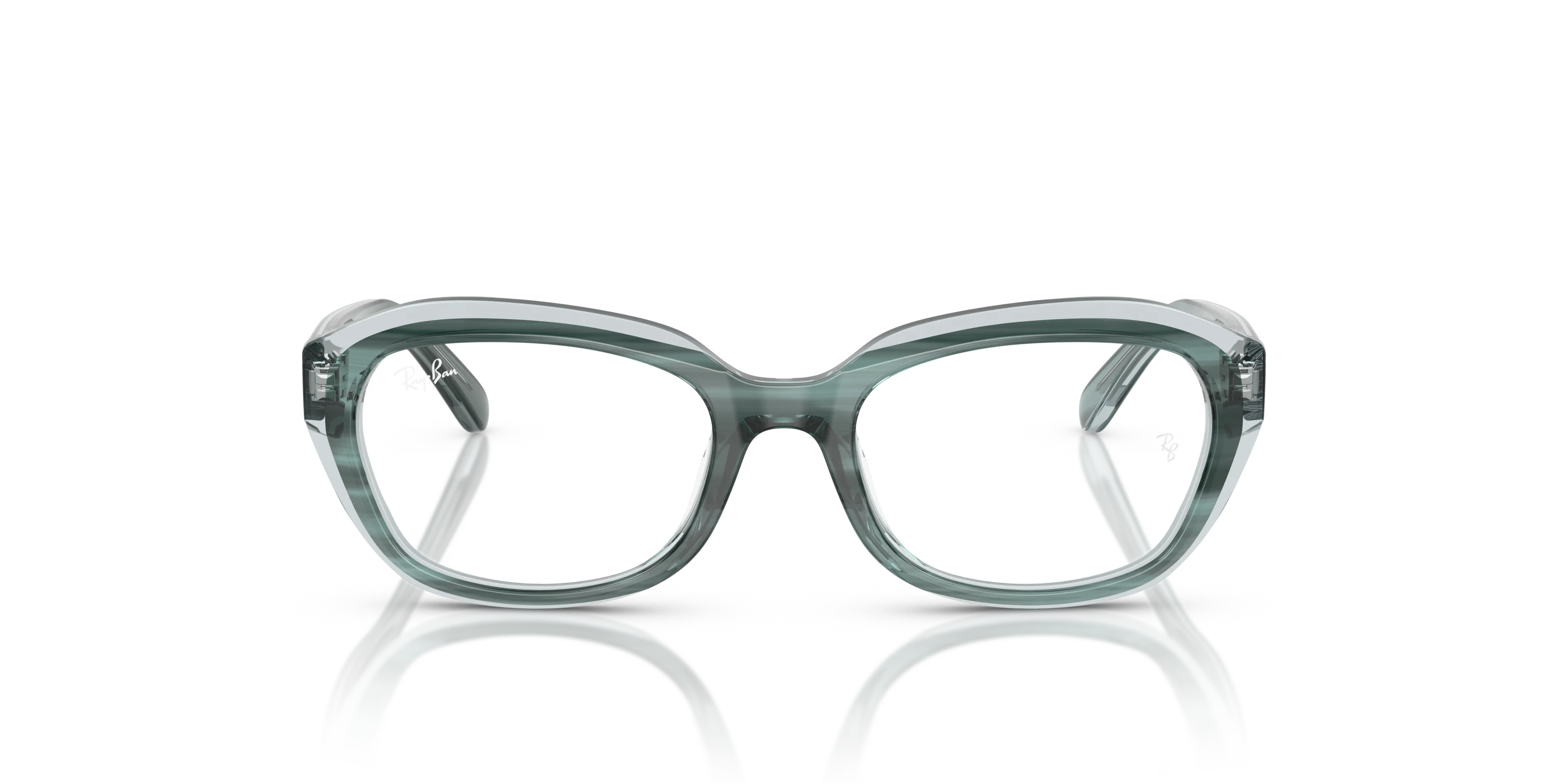 Ray - Ban RY1636 3990 Montature da vista Acetato Verde Trasparente Geometrica Normale - immagine 3