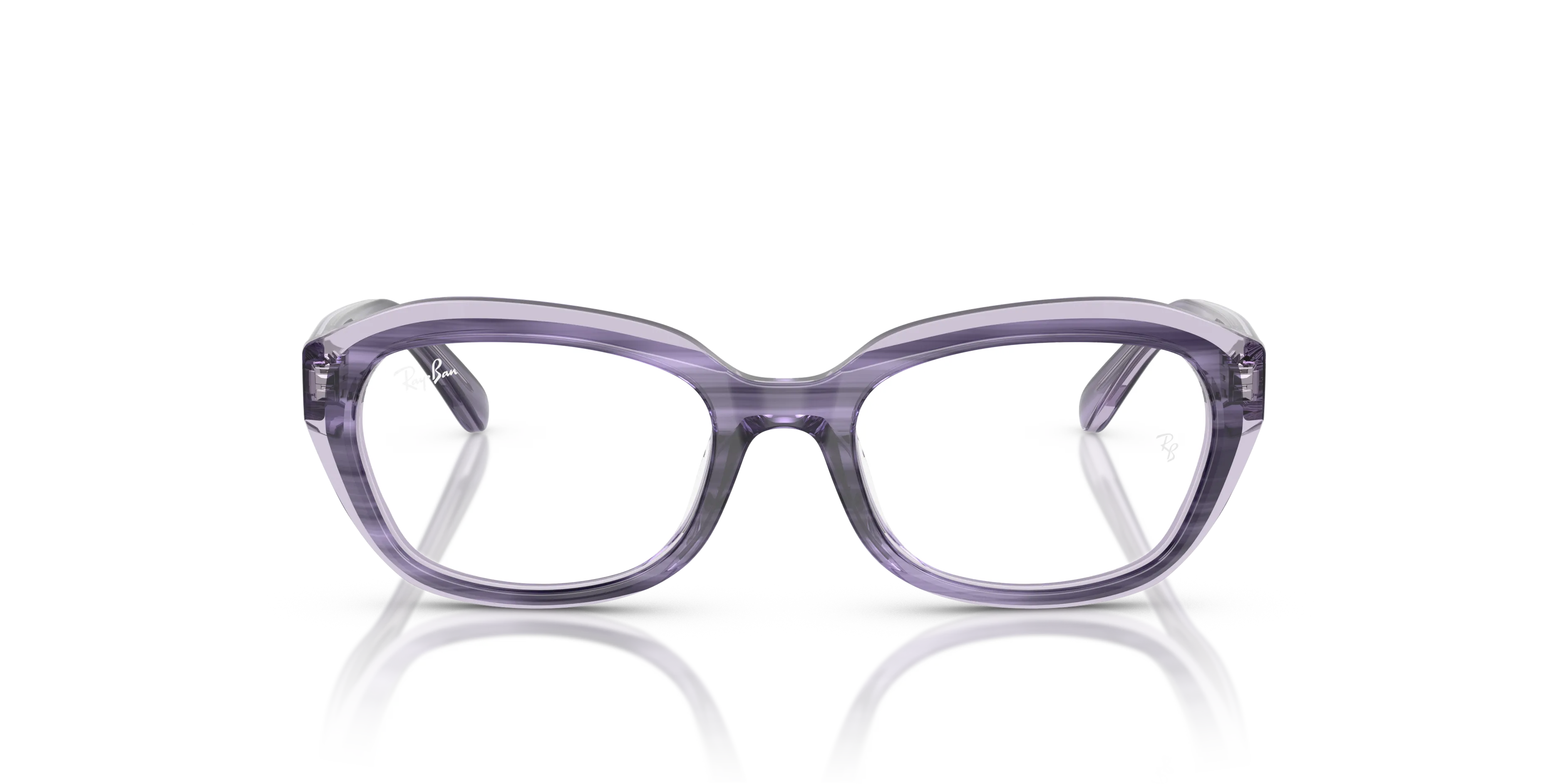 Ray - Ban RY1636 3989 Montature da vista Acetato Viola Trasparente Geometrica Normale - immagine 3