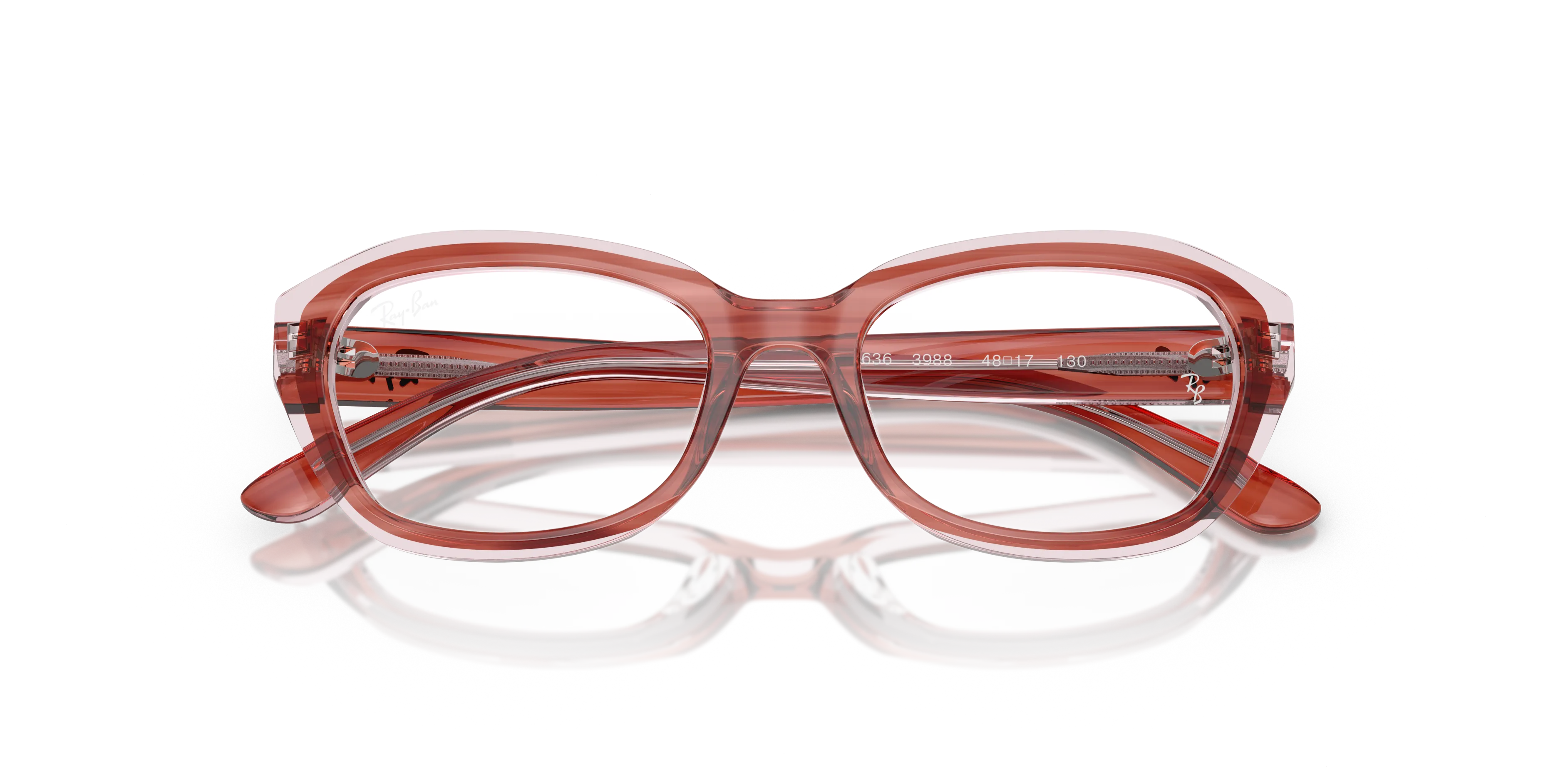 Ray - Ban RY1636 3988 Montature da vista Acetato Rosa Trasparente Geometrica Normale - immagine 2