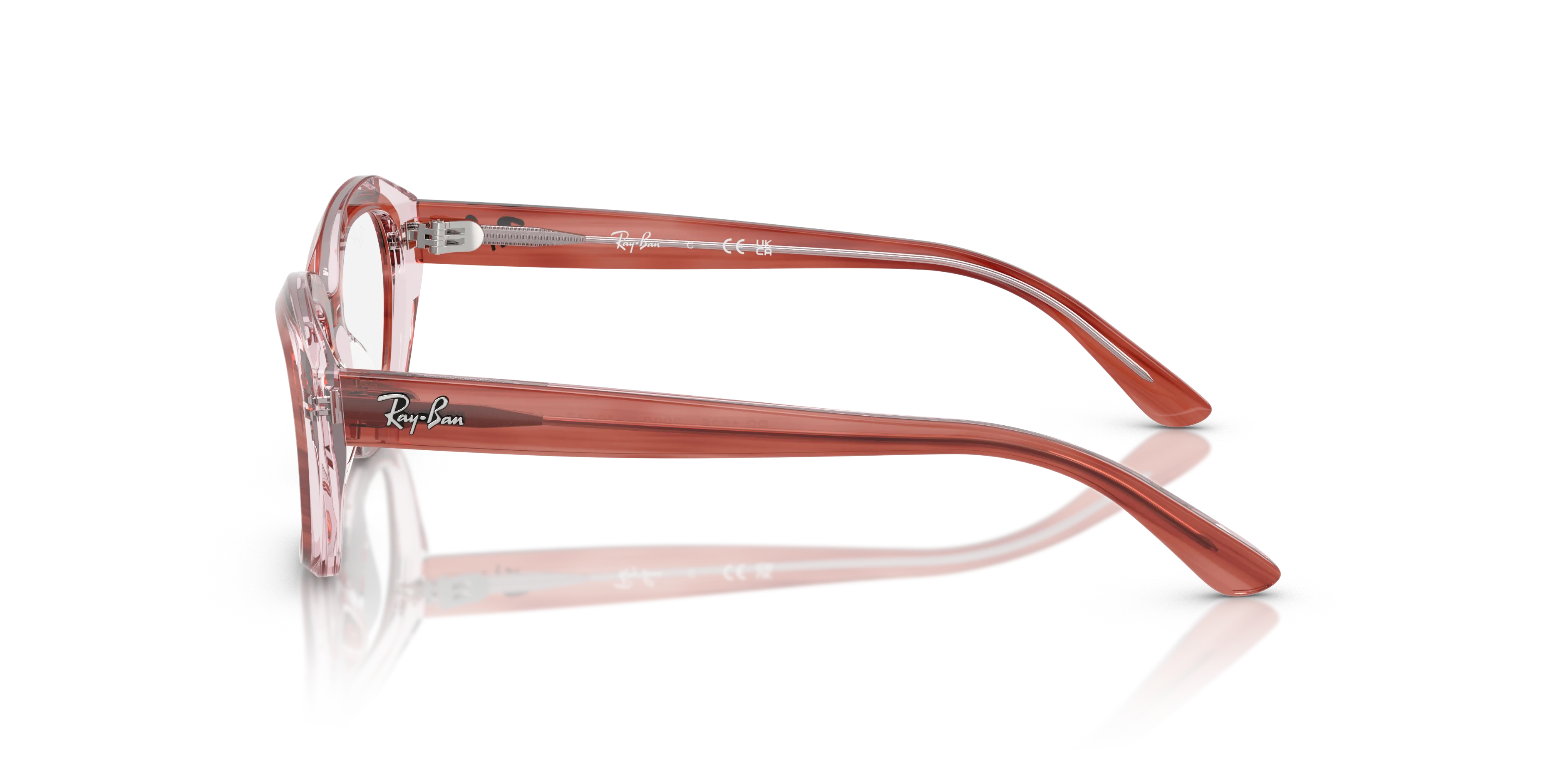 Ray - Ban RY1636 3988 Montature da vista Acetato Rosa Trasparente Geometrica Normale - immagine 4