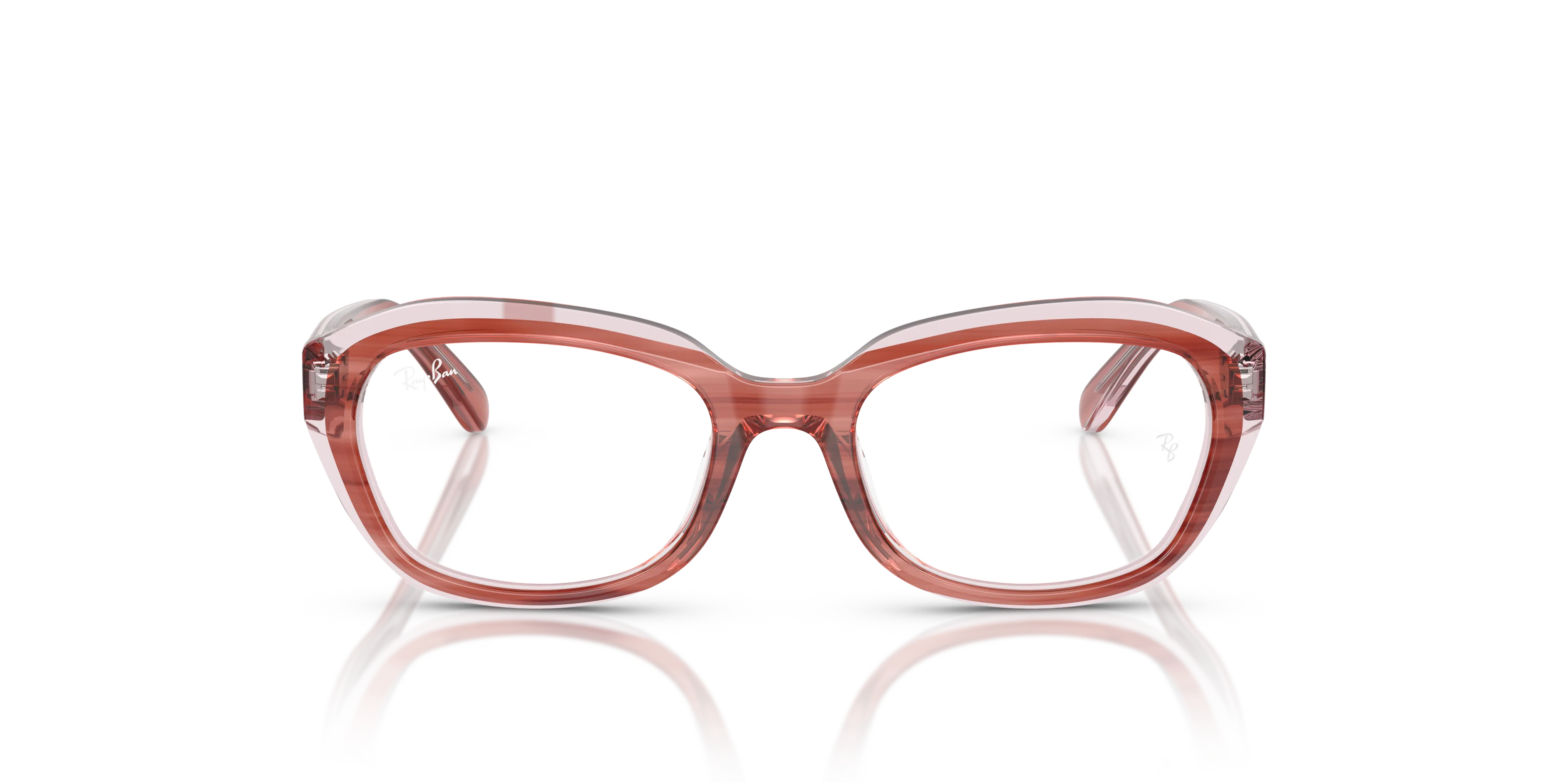 Ray - Ban RY1636 3988 Montature da vista Acetato Rosa Trasparente Geometrica Normale - immagine 3