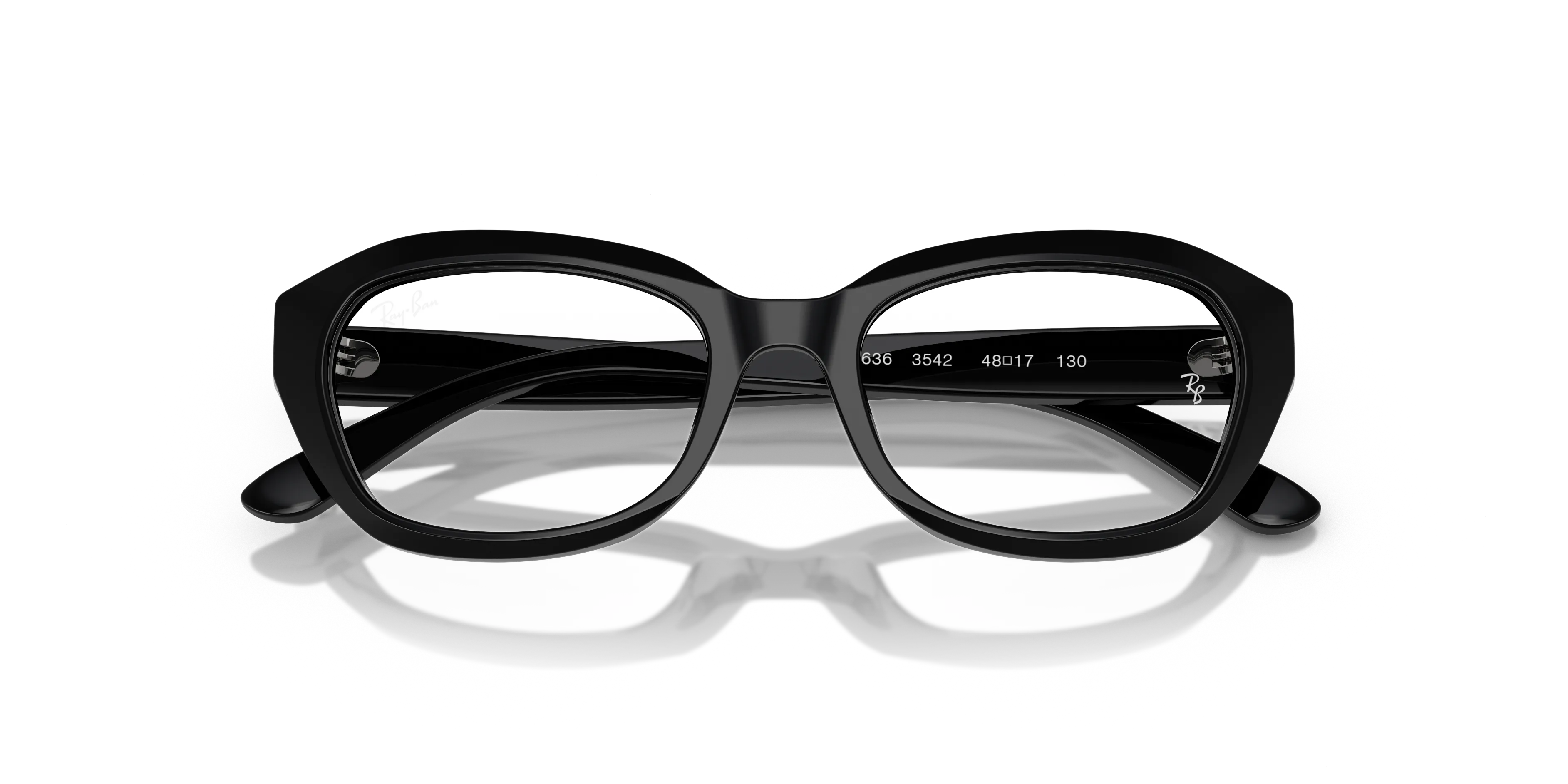 Ray - Ban RY1636 3542 Montature da vista Acetato Nero Trasparente Geometrica Normale - immagine 2