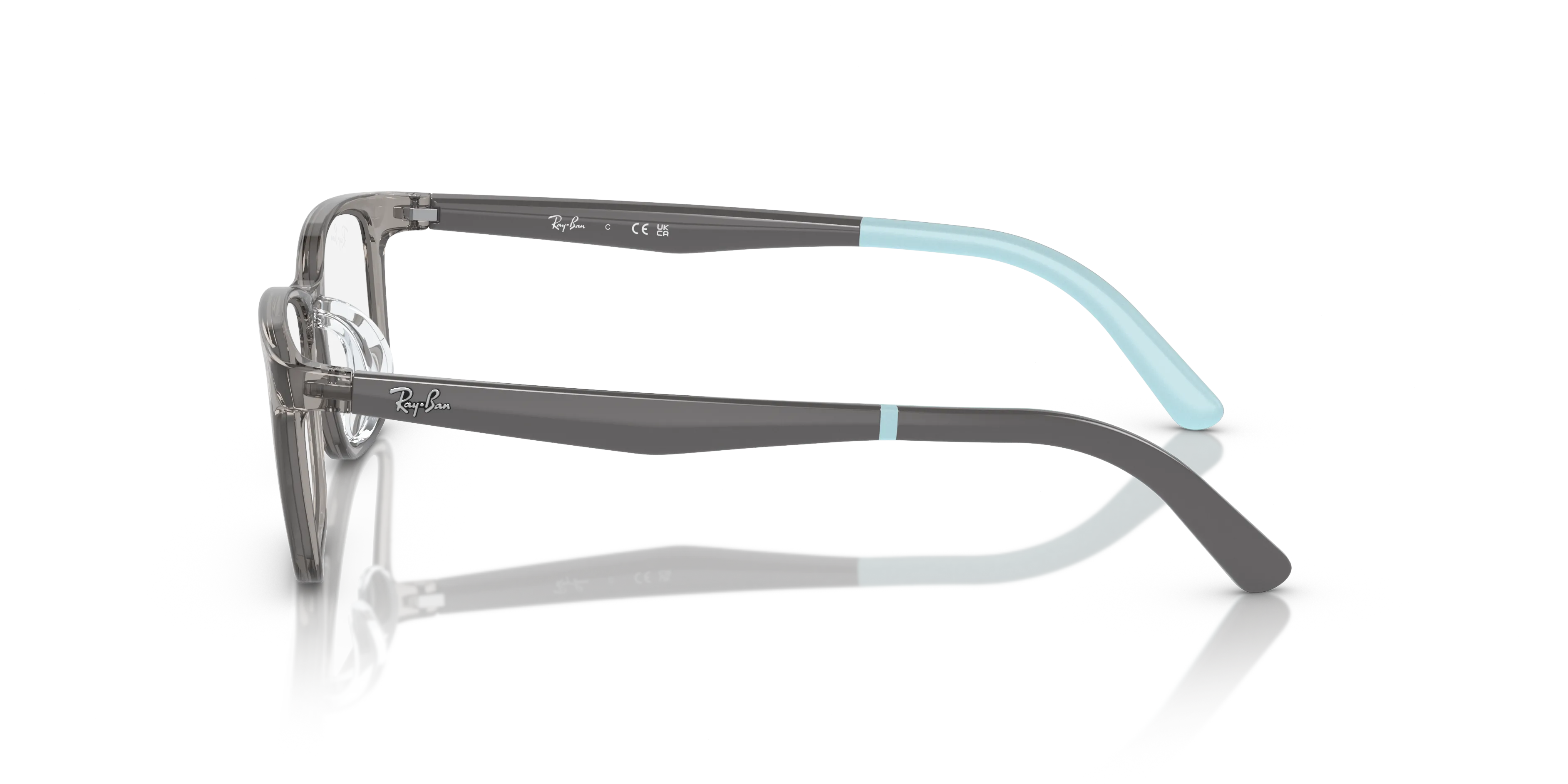 Ray - Ban RY1626D 3908 Montature da vista Iniettato Grigio Trasparente Squadrata Normale - immagine 4