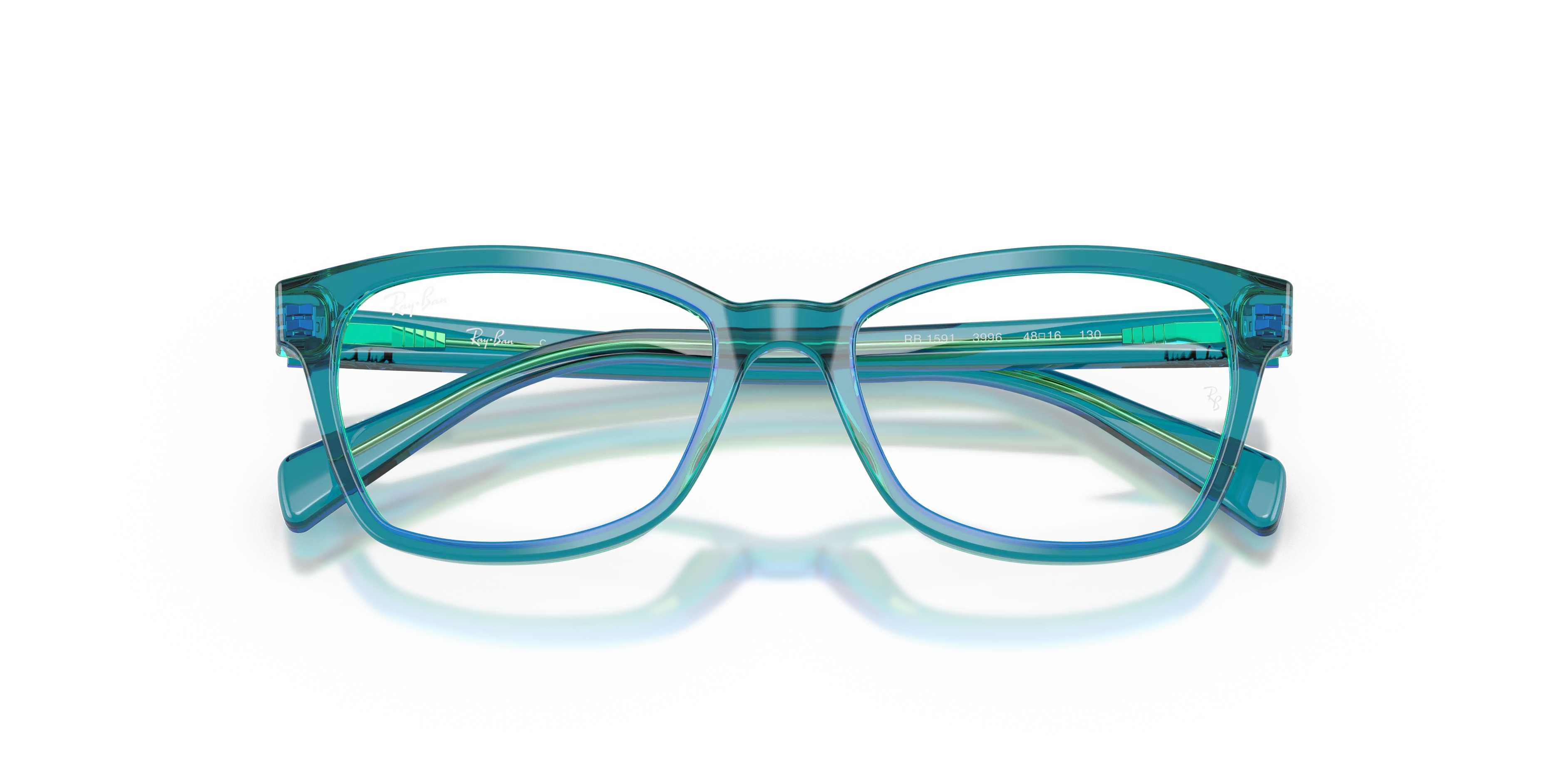 Ray - Ban RY1591 3996 Montature da vista Acetato Blu Trasparente Squadrata Normale - immagine 2