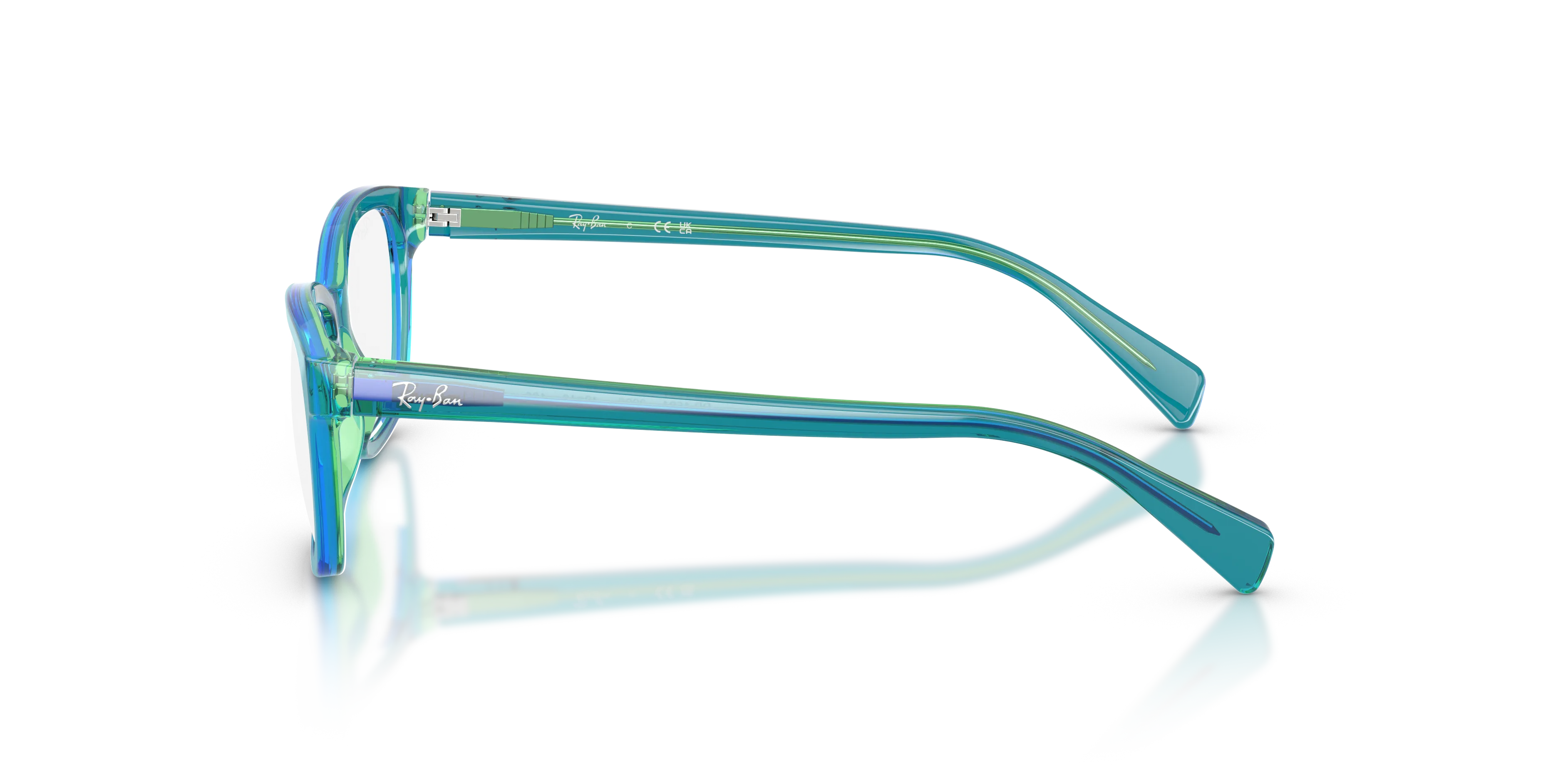 Ray - Ban RY1591 3996 Montature da vista Acetato Blu Trasparente Squadrata Normale - immagine 4