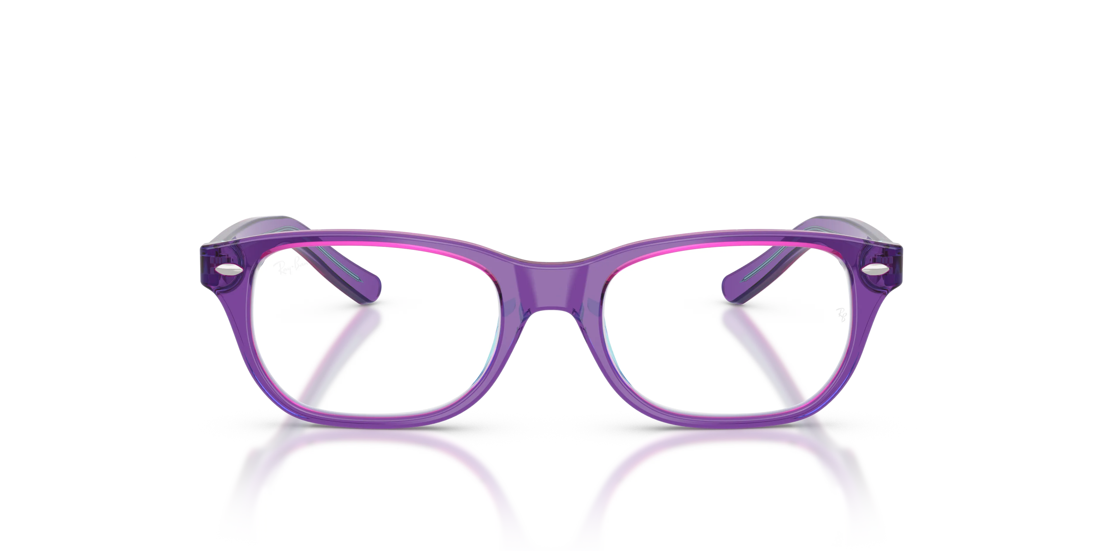 Ray - Ban RY1555 3997 Montature da vista Acetato Viola Trasparente Squadrata Normale - immagine 3