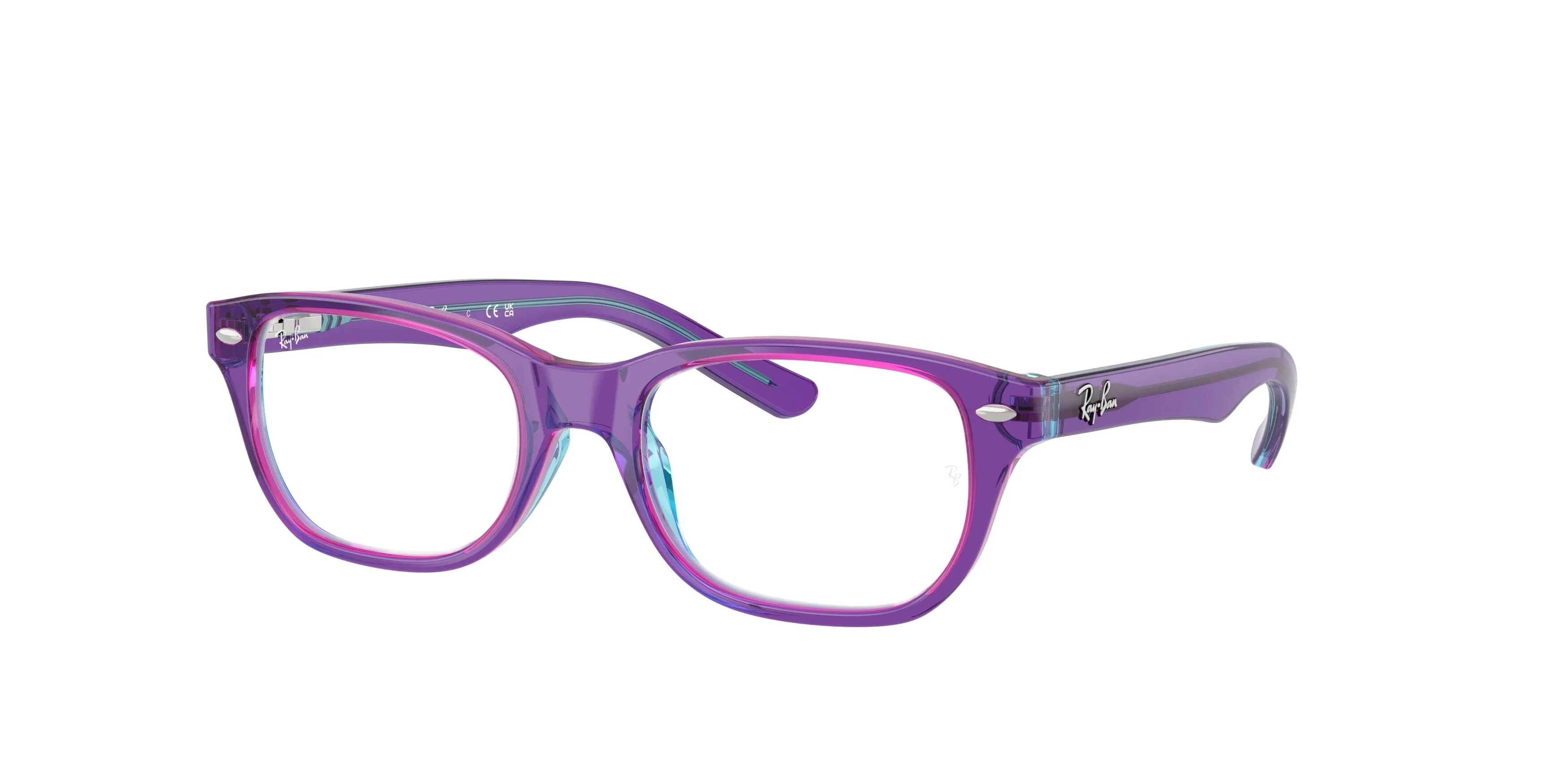 Ray - Ban RY1555 3997 Montature da vista Acetato Viola Trasparente Squadrata Normale - immagine 1