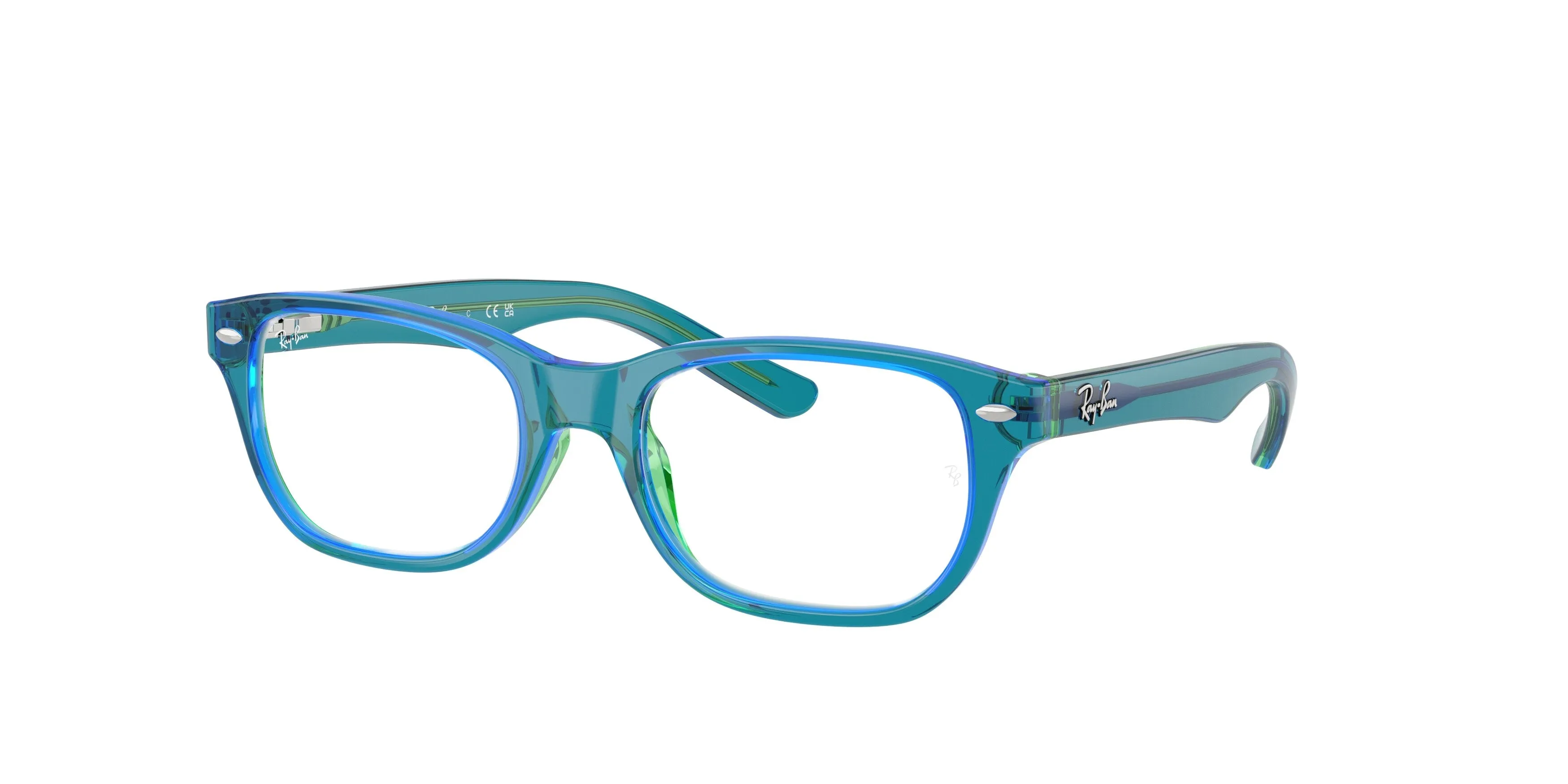Ray - Ban RY1555 3996 Montature da vista Acetato Blu Trasparente Squadrata Normale - immagine 1