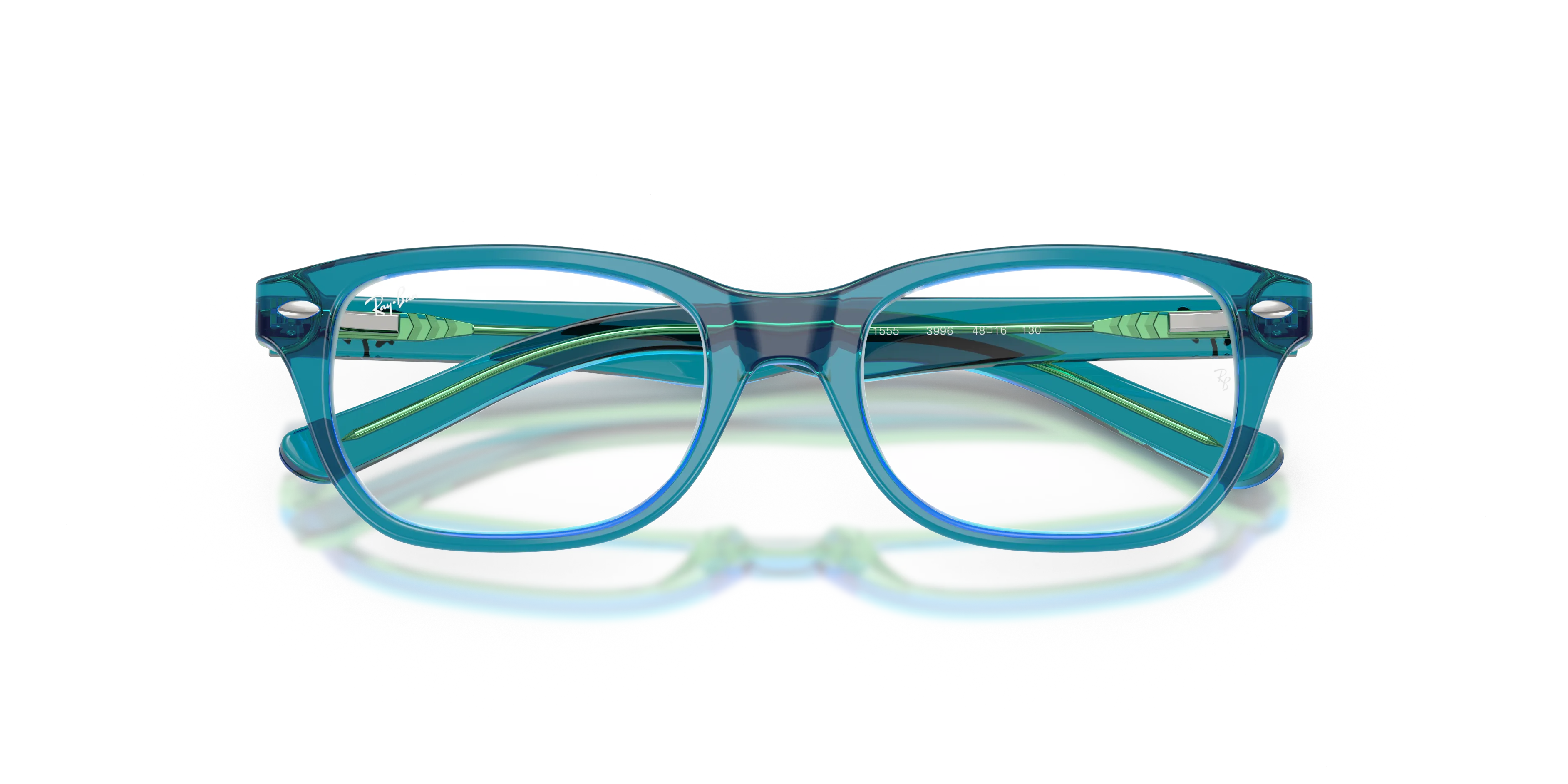 Ray - Ban RY1555 3996 Montature da vista Acetato Blu Trasparente Squadrata Normale - immagine 2