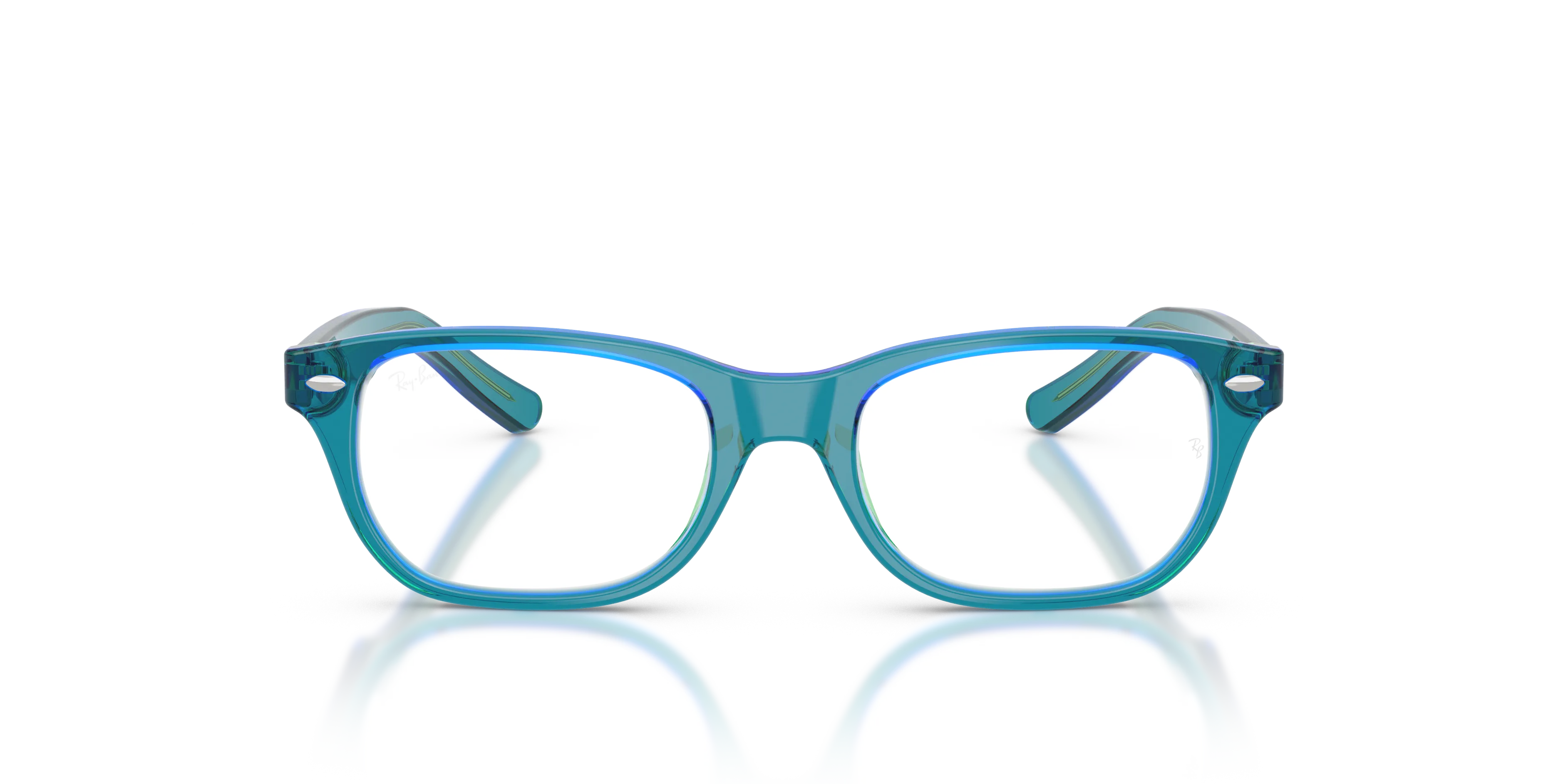Ray - Ban RY1555 3996 Montature da vista Acetato Blu Trasparente Squadrata Normale - immagine 3