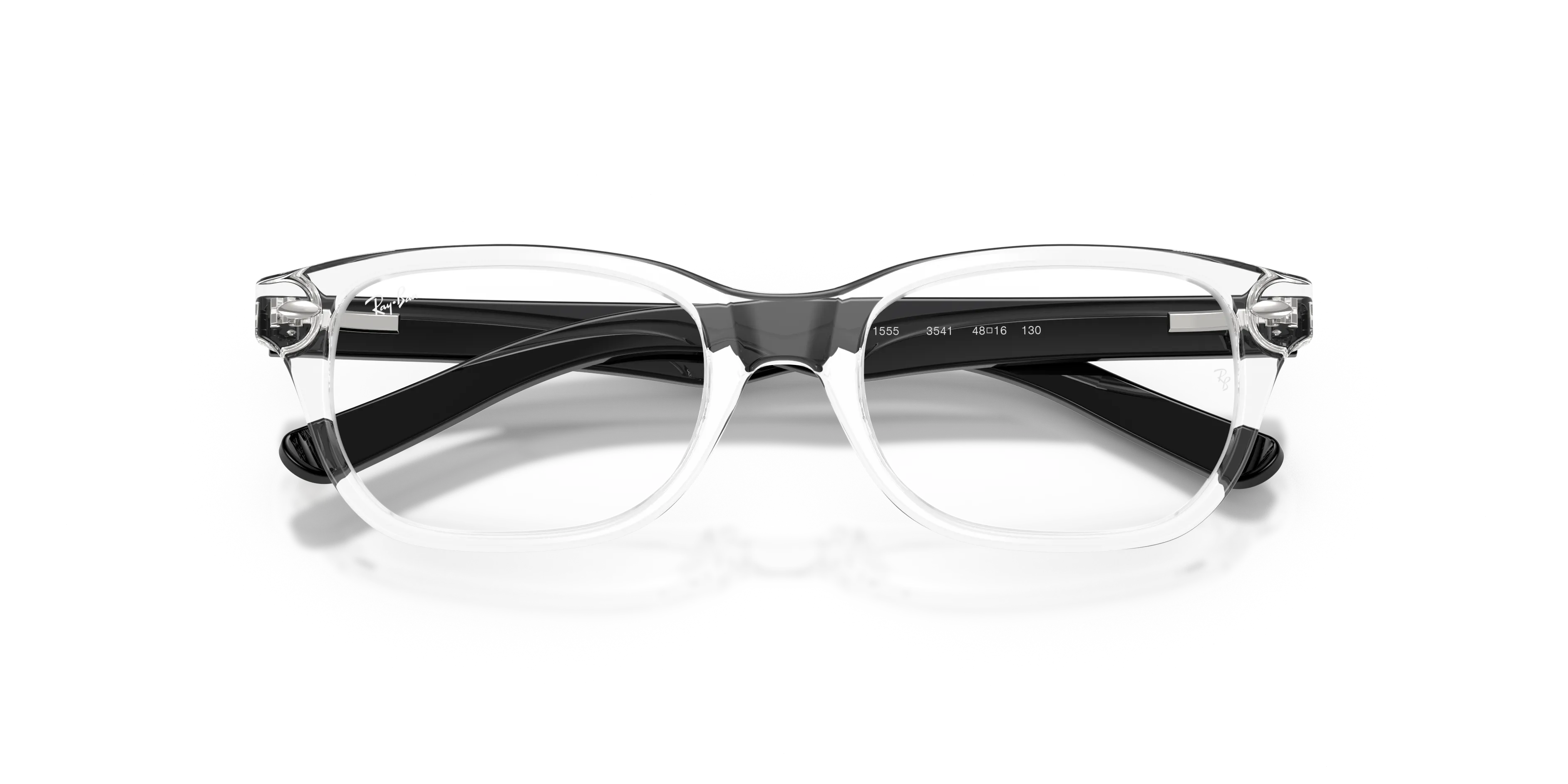 Ray - Ban RY1555 3541 Montature da vista Acetato Trasparente Trasparente Squadrata Normale - immagine 2