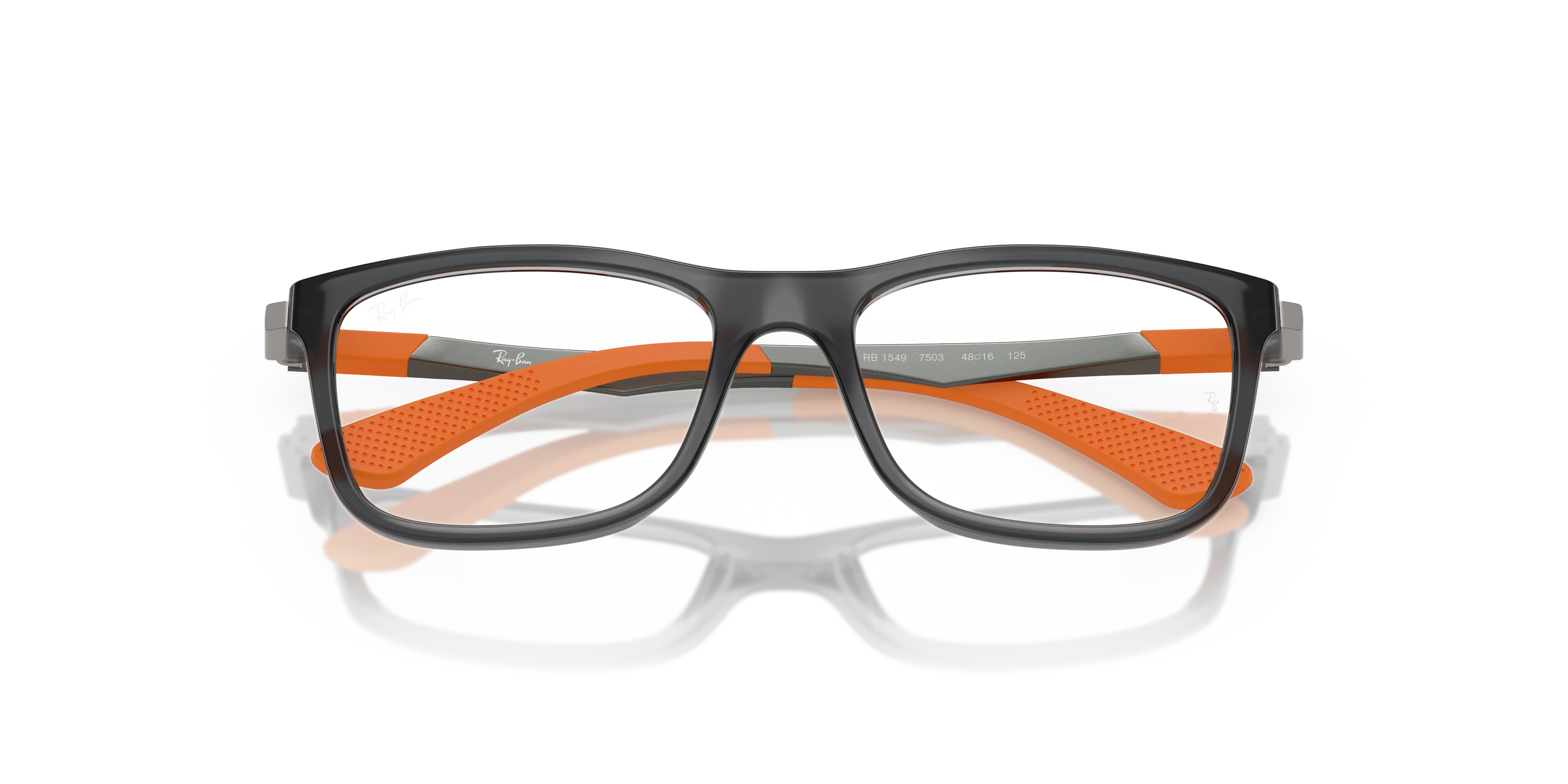 Ray - Ban RY1549 7503 Montature da vista Iniettato Grigio Trasparente Squadrata Normale - immagine 2
