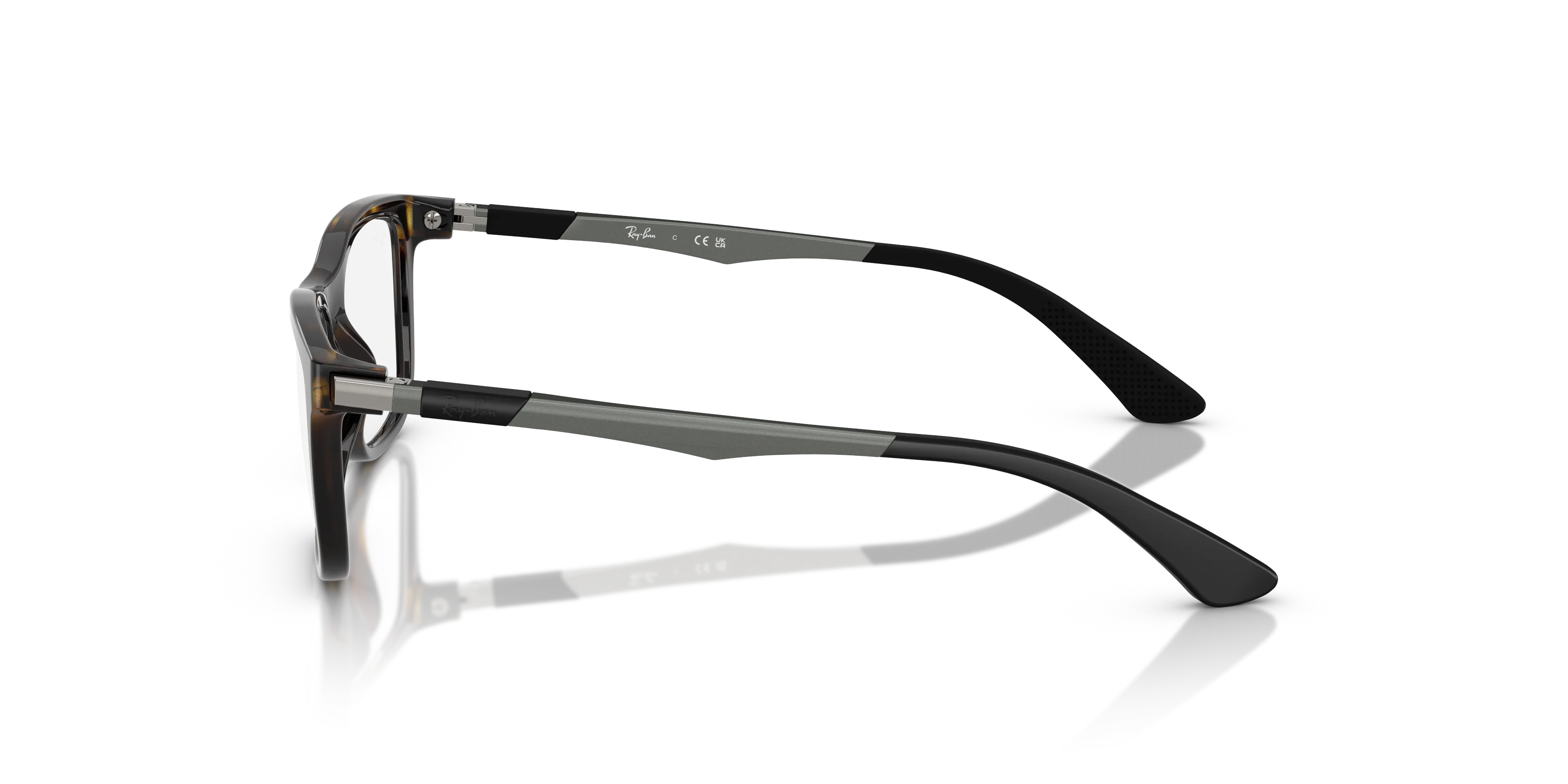 Ray - Ban RY1549 7500 Montature da vista Iniettato Tartaruga Trasparente Squadrata Normale - immagine 4