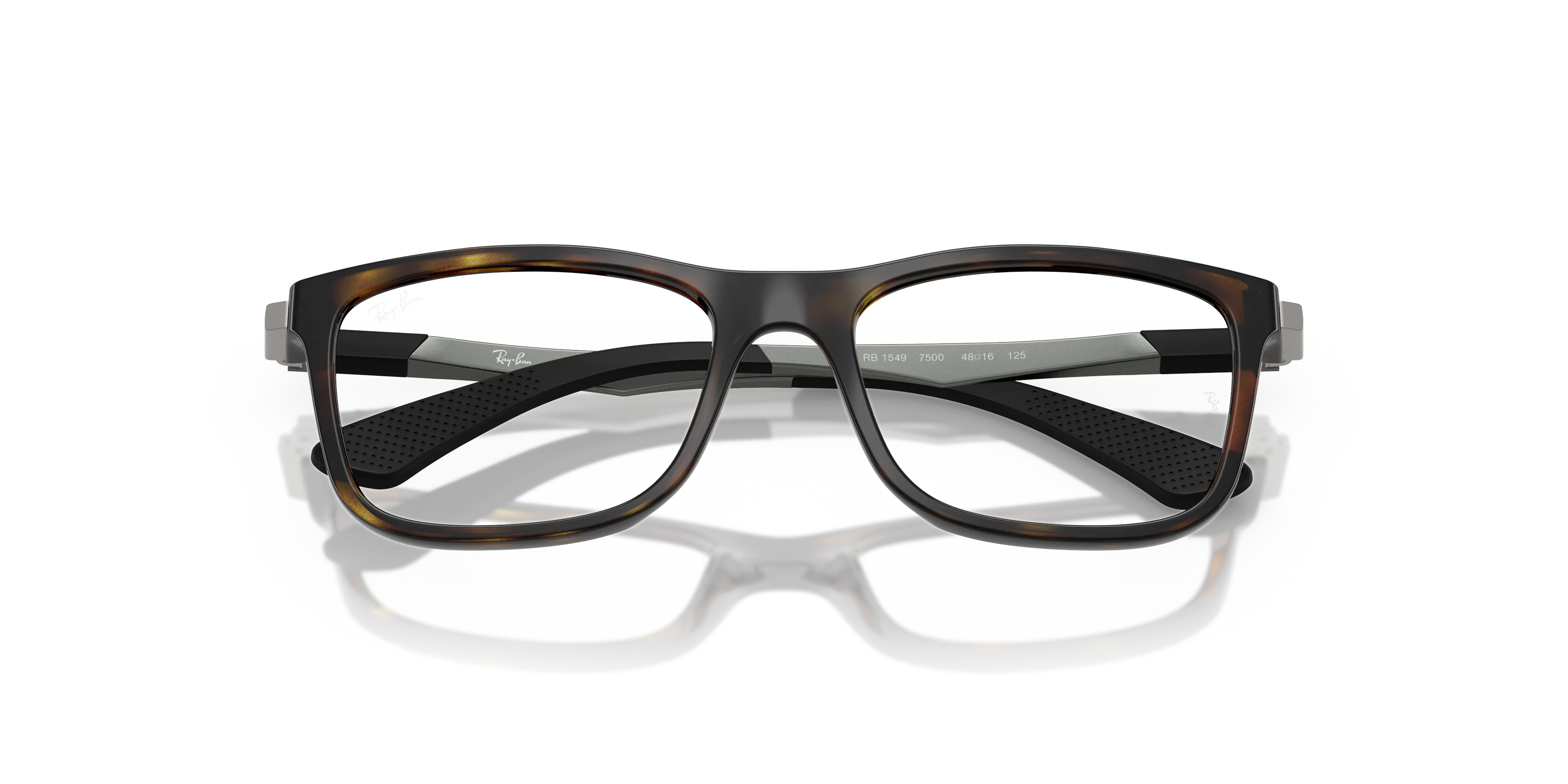 Ray - Ban RY1549 7500 Montature da vista Iniettato Tartaruga Trasparente Squadrata Normale - immagine 2