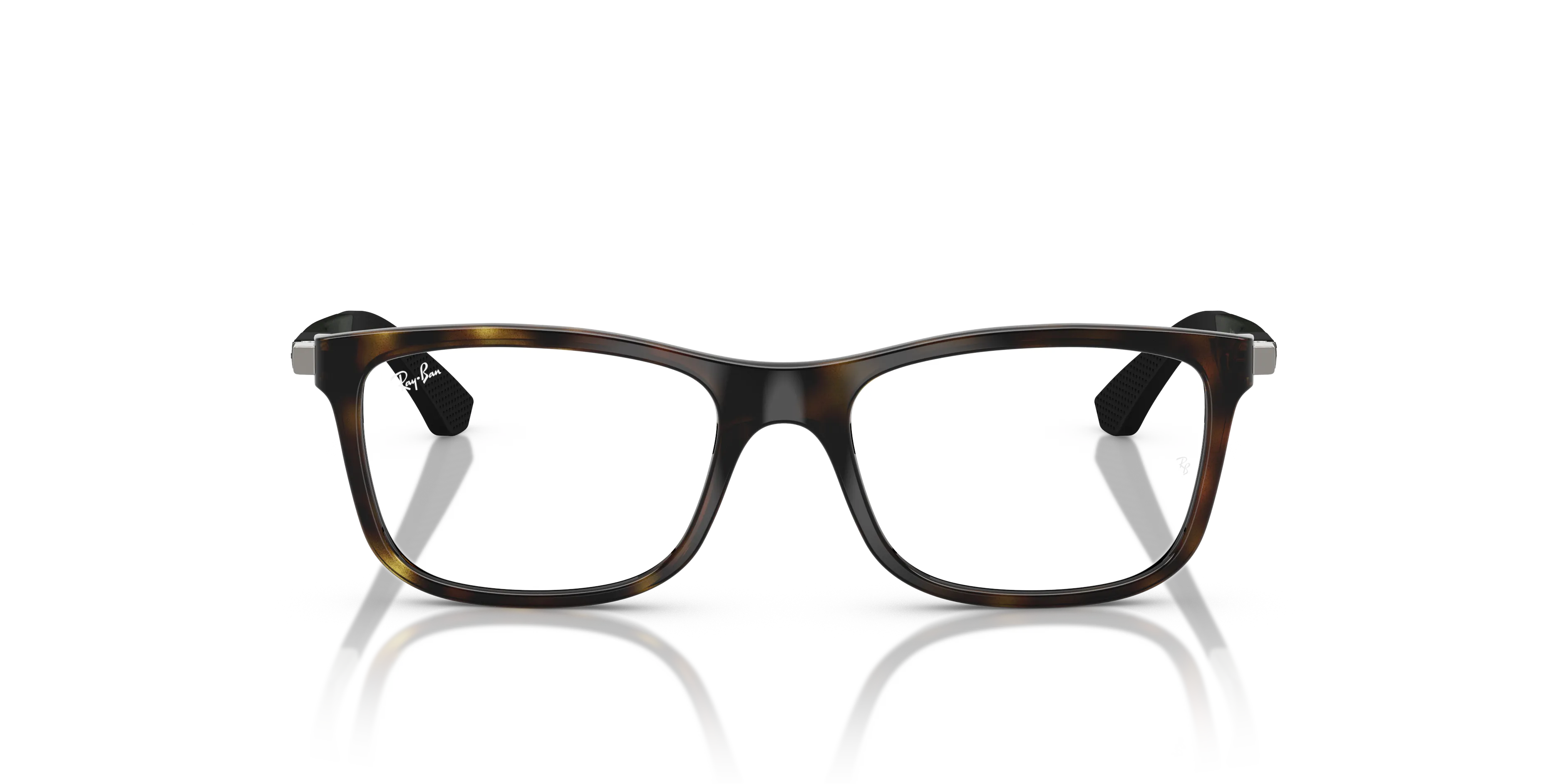 Ray - Ban RY1549 7500 Montature da vista Iniettato Tartaruga Trasparente Squadrata Normale - immagine 3