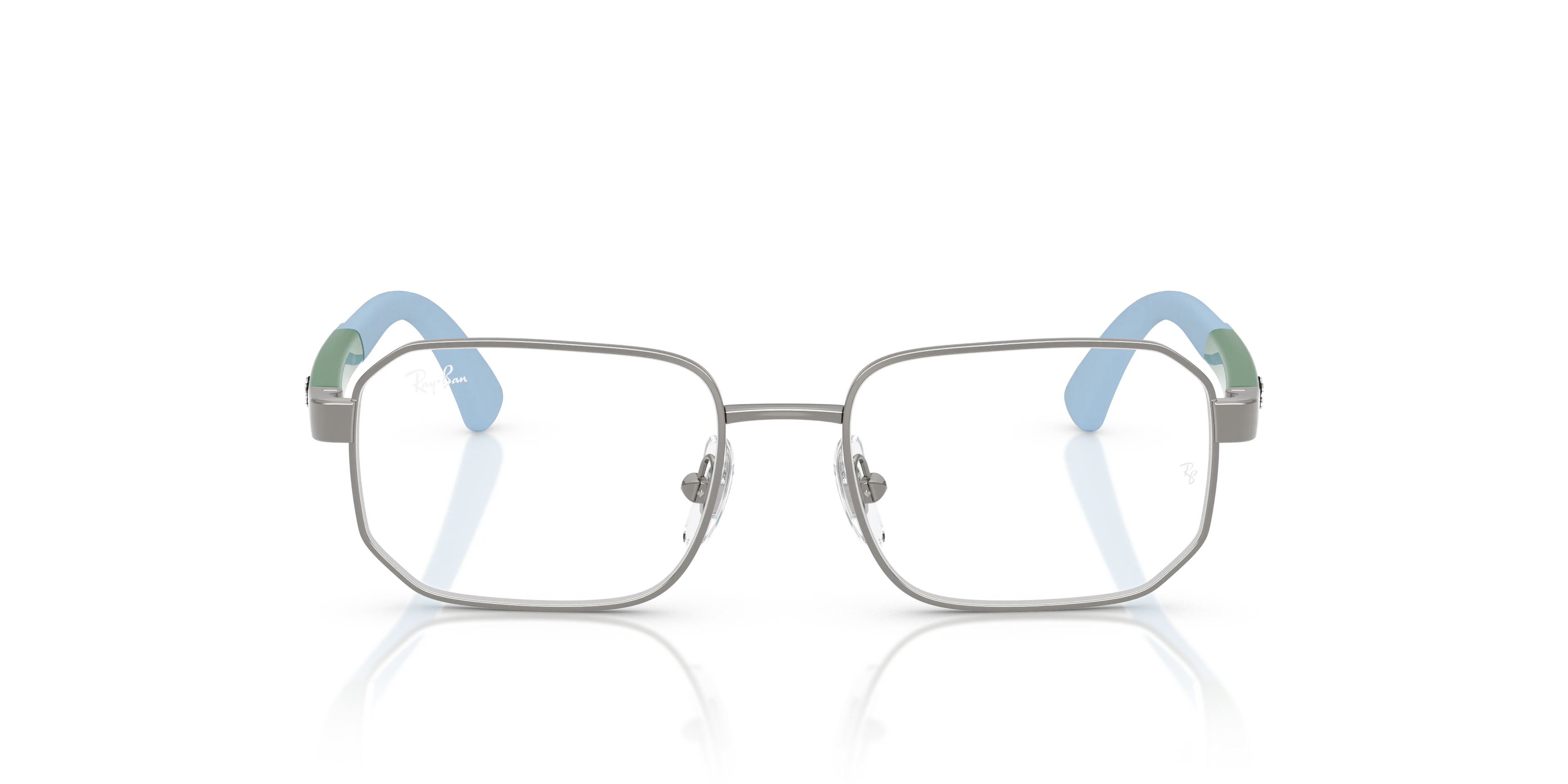 Ray - Ban RY1060 4095 Montature da vista Metallo Grigio Trasparente Geometrica Normale - immagine 3