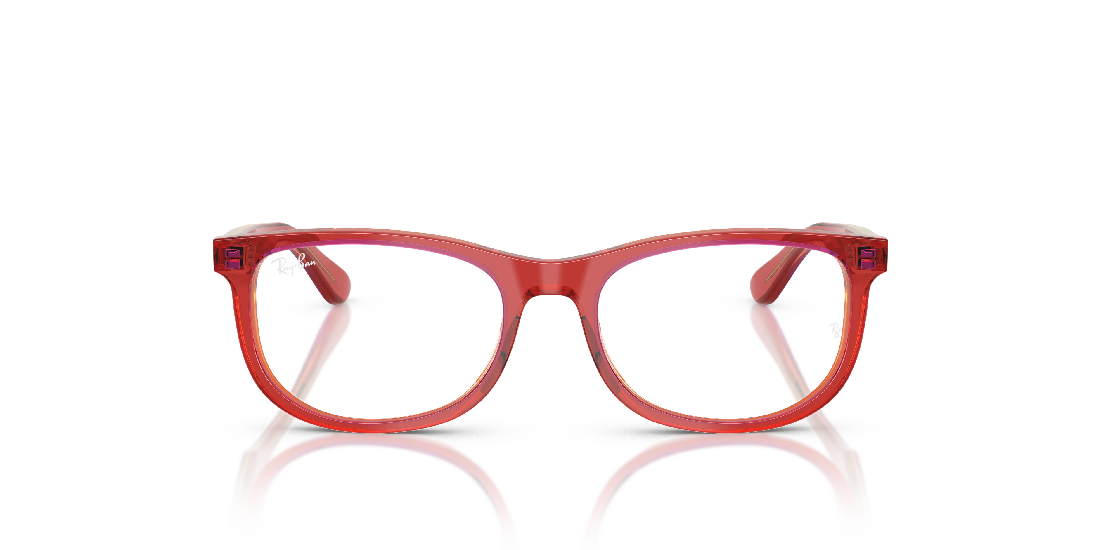 Ray - Ban RY1642 3998 Montature da vista Acetato Rosso Trasparente Pillow Normale - immagine 3