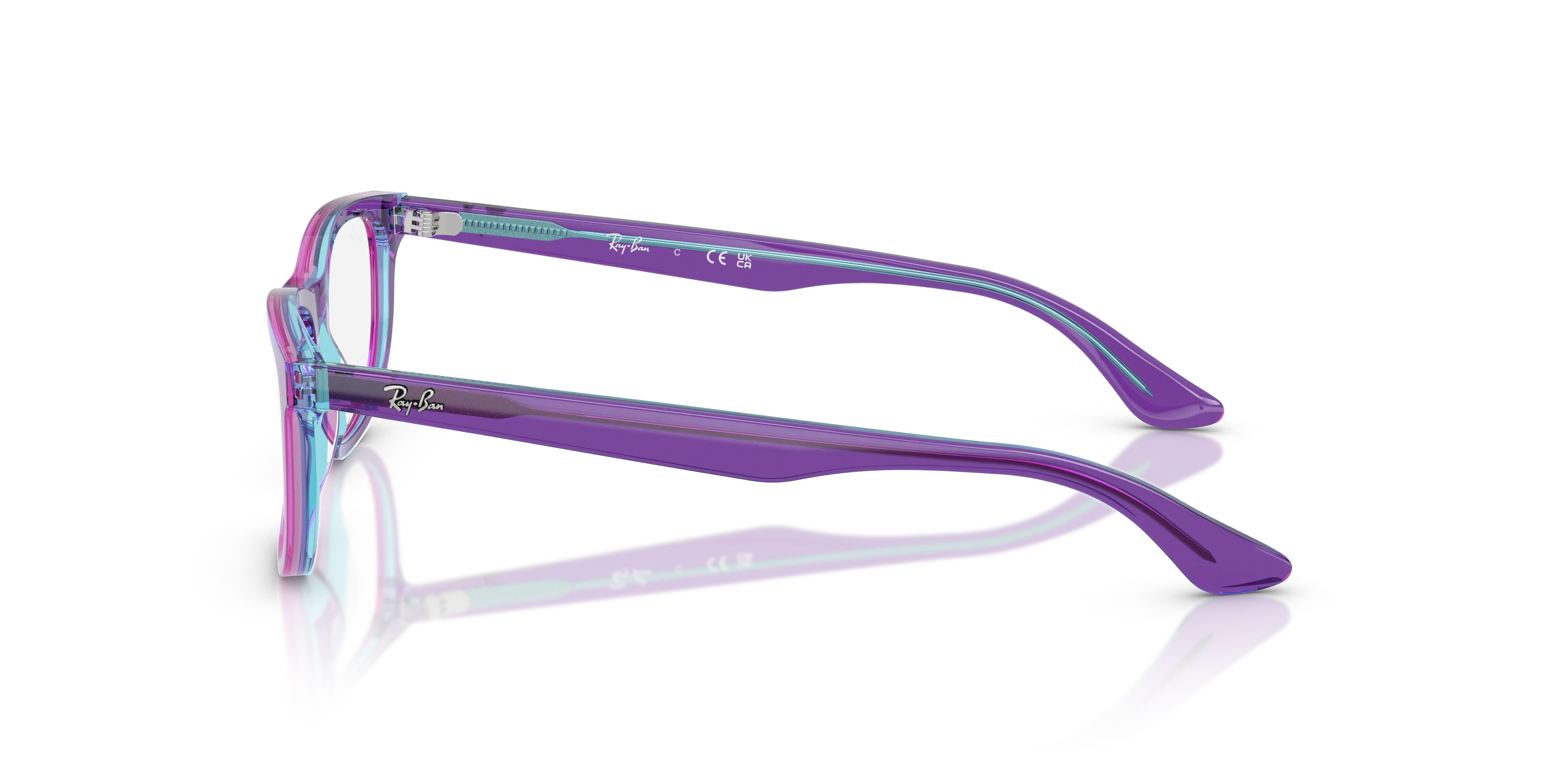 Ray - Ban RY1642 3997 Montature da vista Acetato Viola Trasparente Pillow Normale - immagine 4