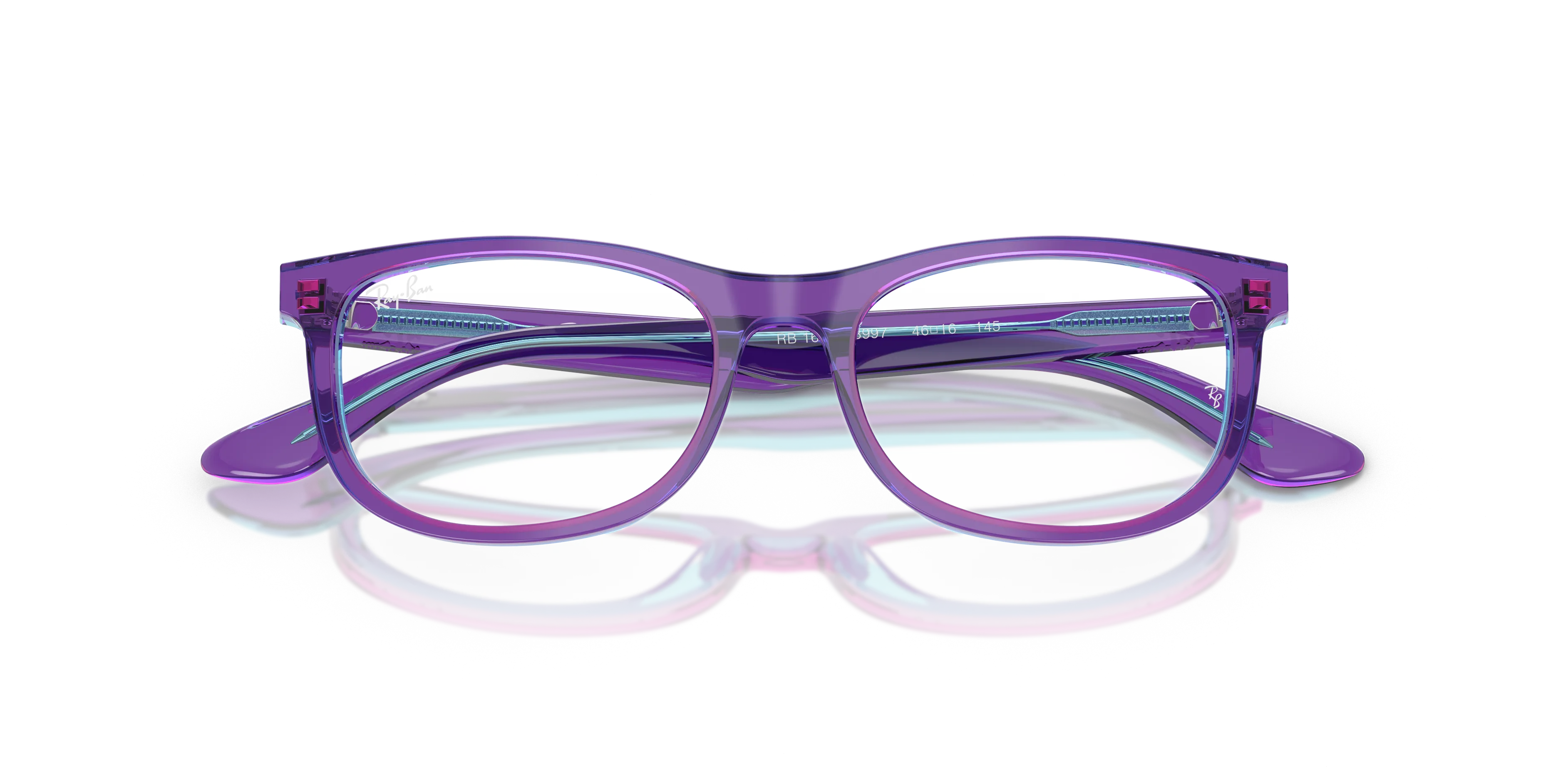 Ray - Ban RY1642 3997 Montature da vista Acetato Viola Trasparente Pillow Normale - immagine 2