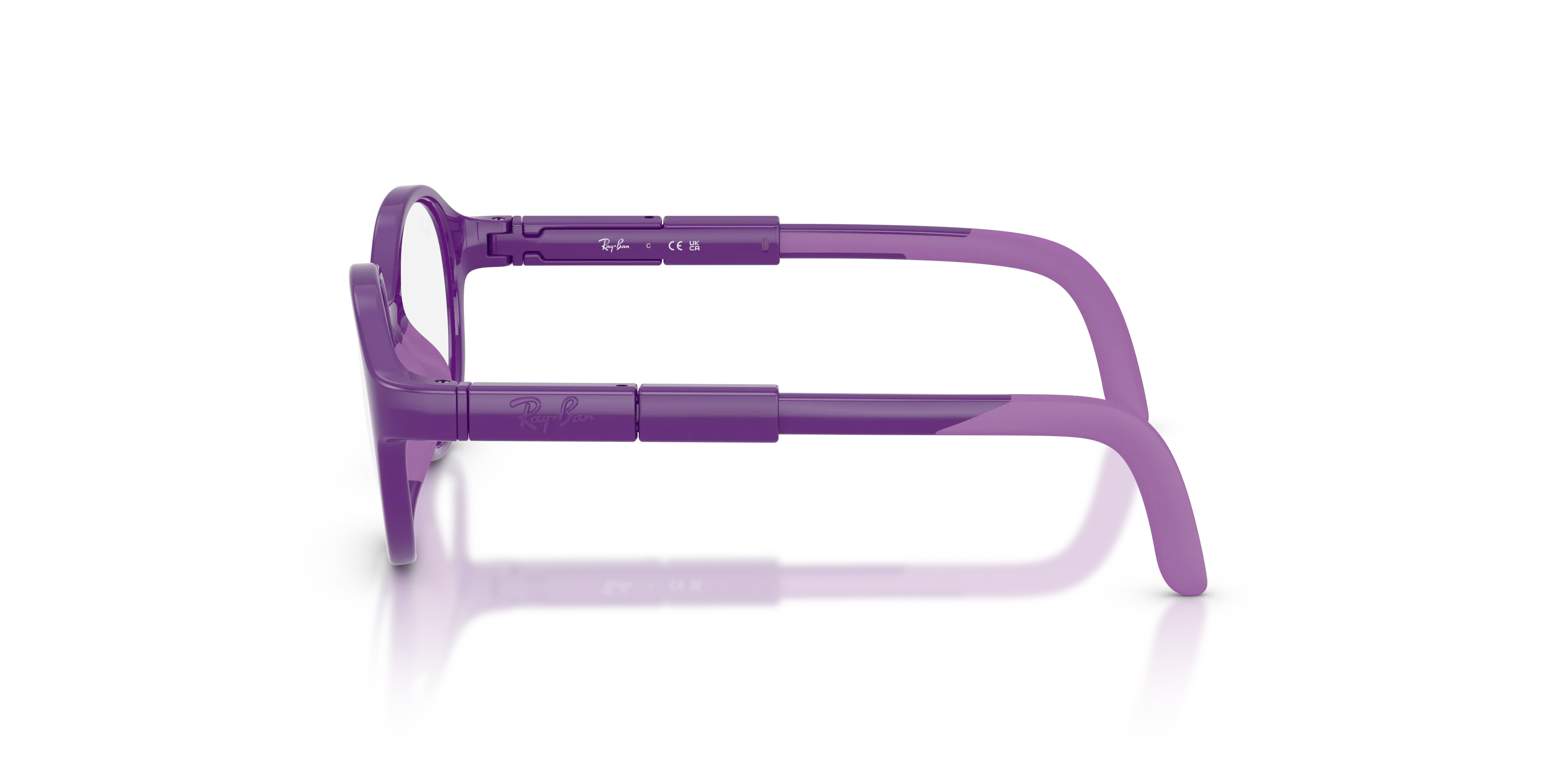 Ray - Ban RYA1981 7532 Montature da vista Iniettato Viola Trasparente Pantos Normale - immagine 4