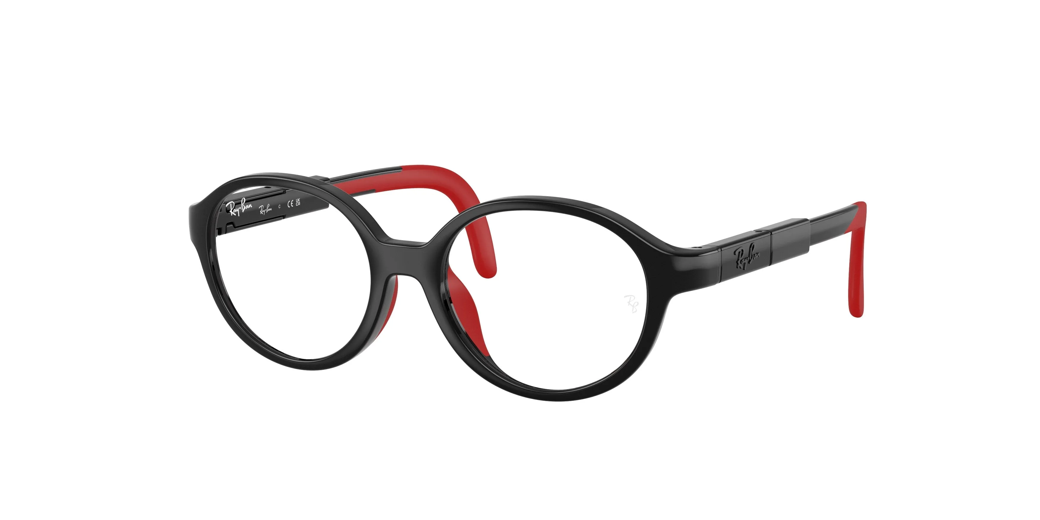 Ray - Ban RYA1981 7529 Montature da vista Iniettato Nero Trasparente Pantos Normale - immagine 1