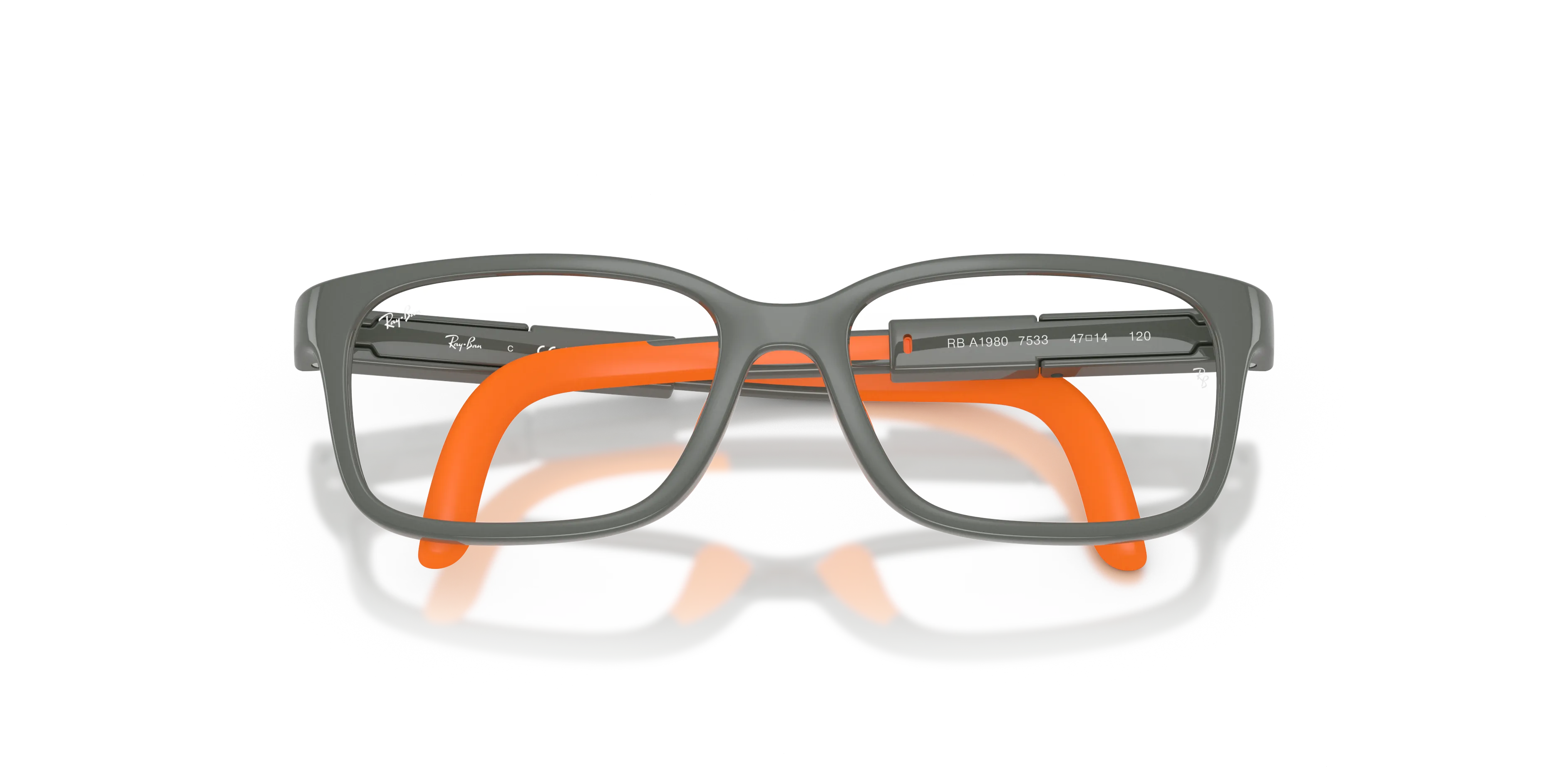 Ray - Ban RYA1980 7533 Montature da vista Iniettato Grigio Trasparente Pantos Normale - immagine 2