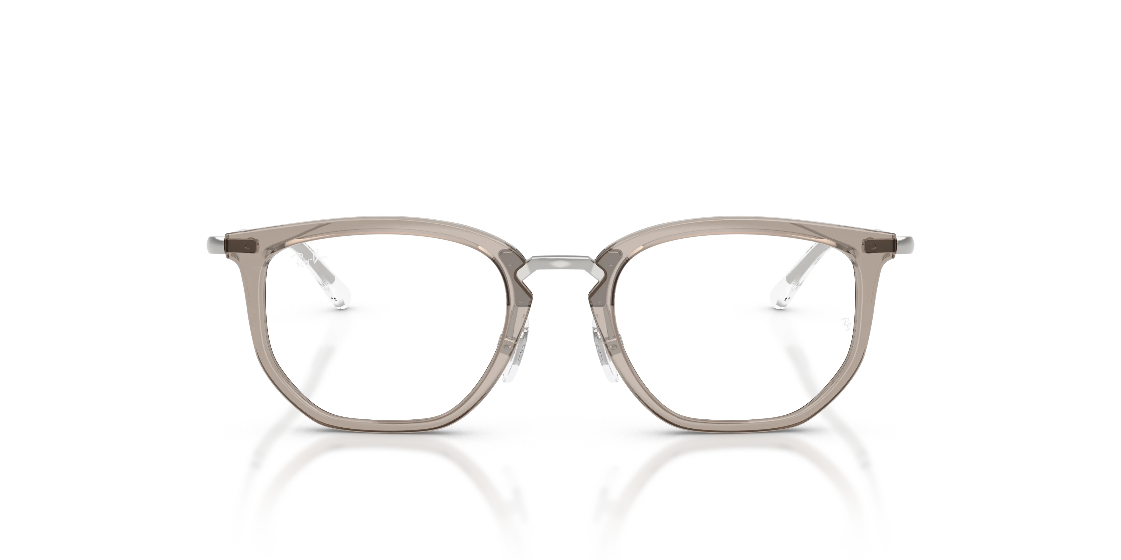 Ray - Ban RY9085V 7519 Montature da vista Nylon Grigio Trasparente Geometrica Normale - immagine 3
