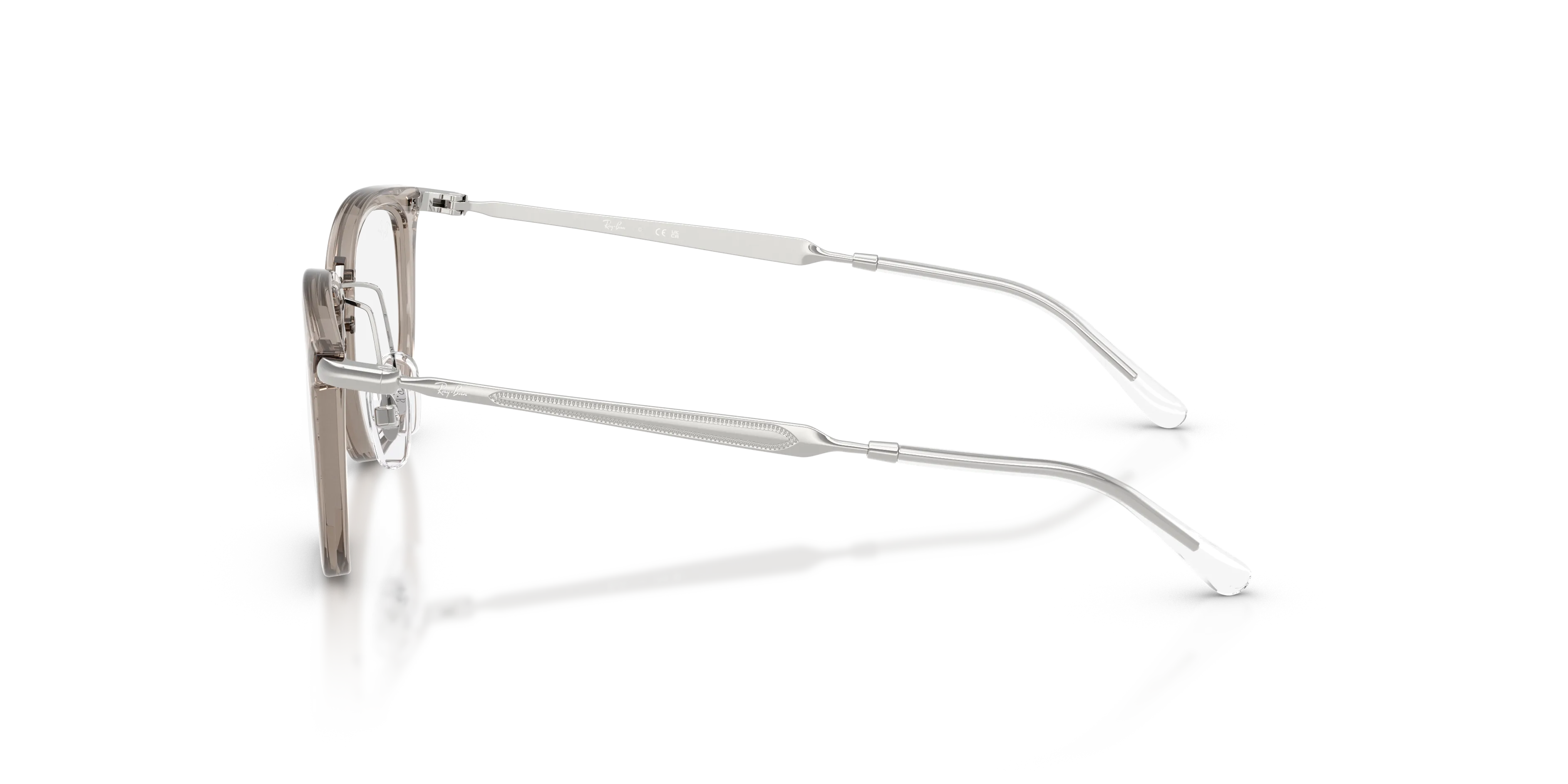 Ray - Ban RY9085V 7519 Montature da vista Nylon Grigio Trasparente Geometrica Normale - immagine 4