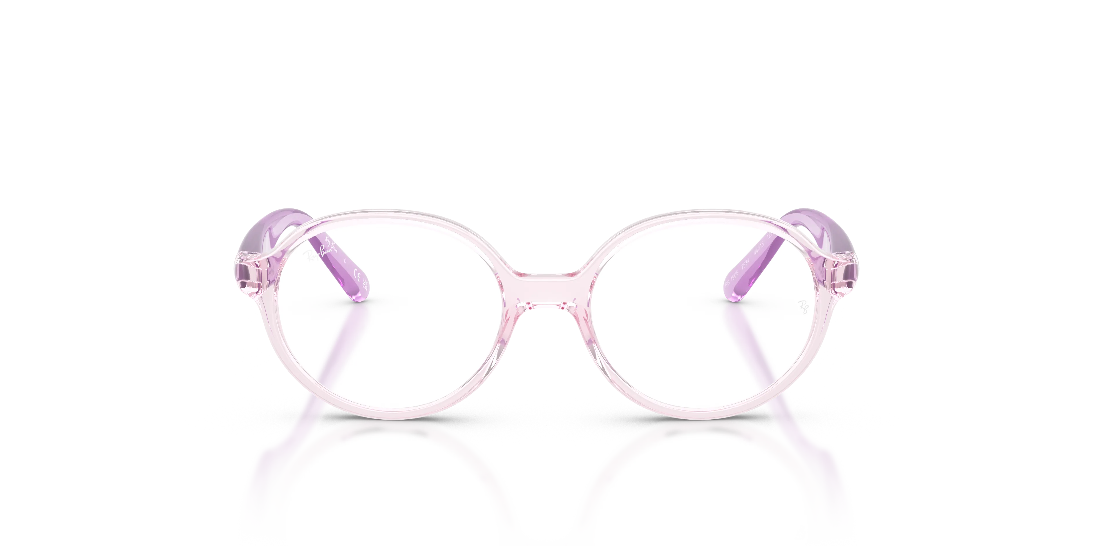 Ray - Ban RY1905 7534 Montature da vista Iniettato Rosa Trasparente Pantos Normale - immagine 3