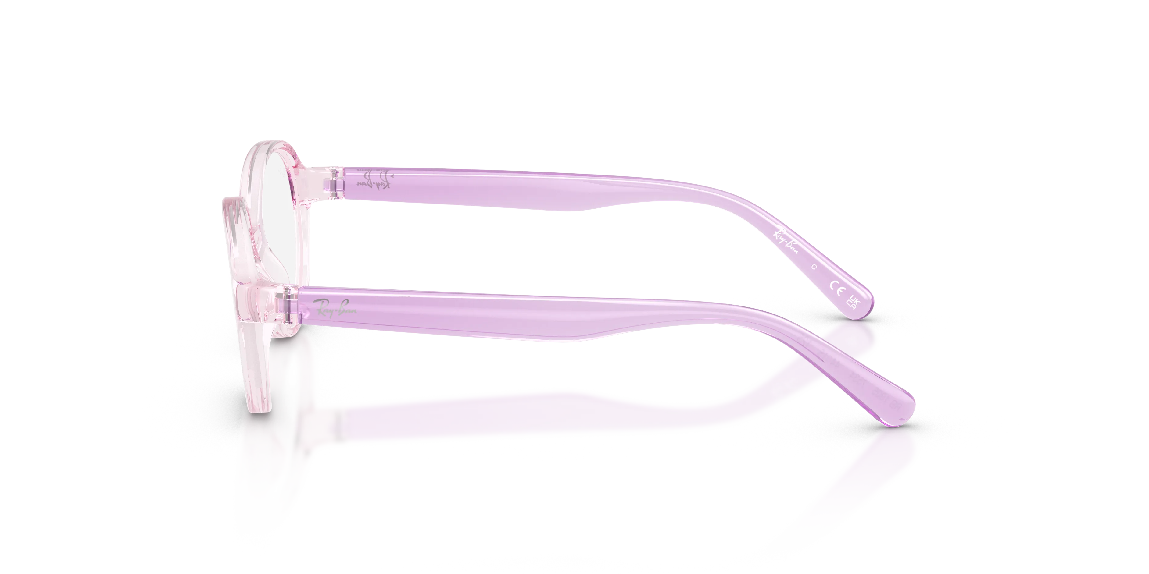 Ray - Ban RY1905 7534 Montature da vista Iniettato Rosa Trasparente Pantos Normale - immagine 4