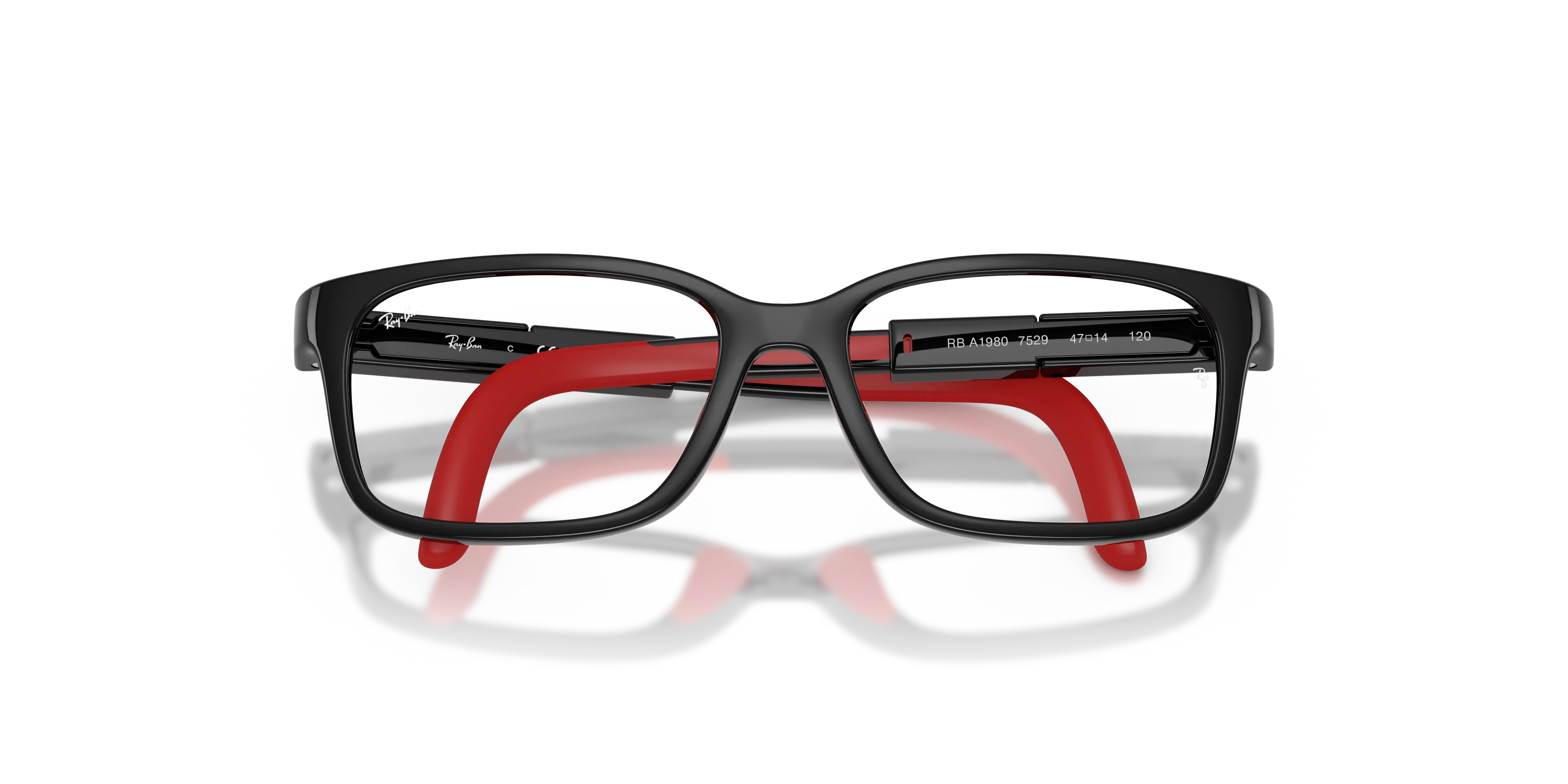 Ray - Ban RYA1980 7529 Montature da vista Iniettato Nero Trasparente Pantos Normale - immagine 2