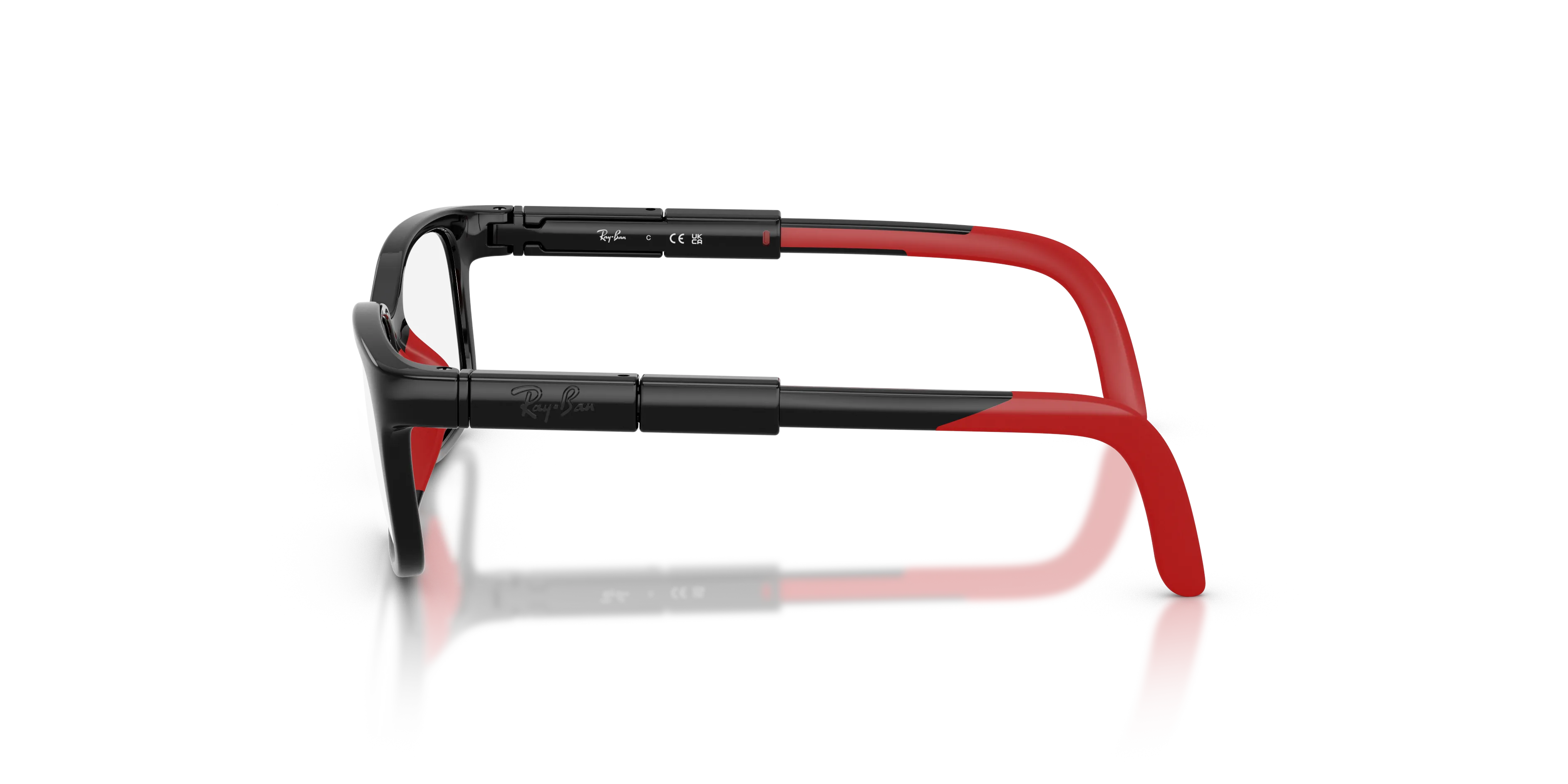 Ray - Ban RYA1980 7529 Montature da vista Iniettato Nero Trasparente Pantos Normale - immagine 4