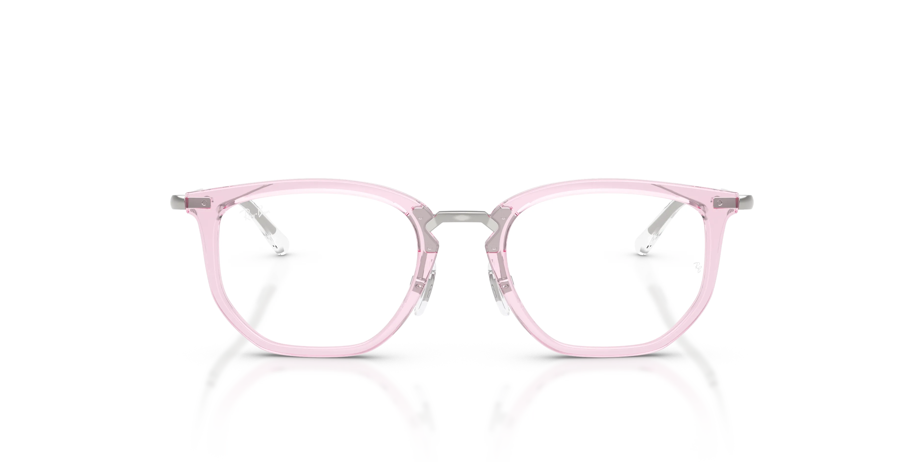 Ray - Ban RY9085V 7520 Montature da vista Nylon Rosa Trasparente Geometrica Normale - immagine 3