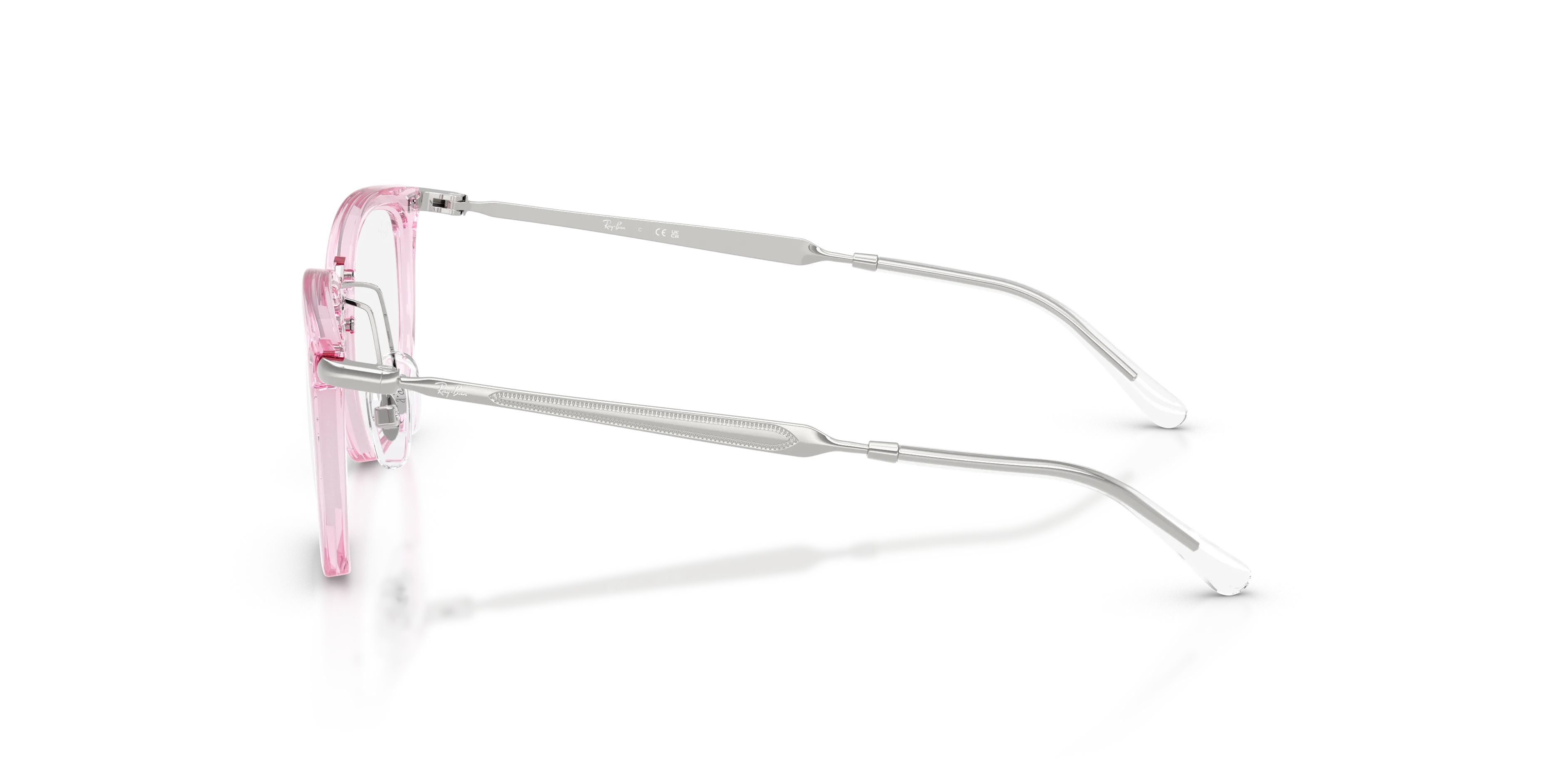 Ray - Ban RY9085V 7520 Montature da vista Nylon Rosa Trasparente Geometrica Normale - immagine 4